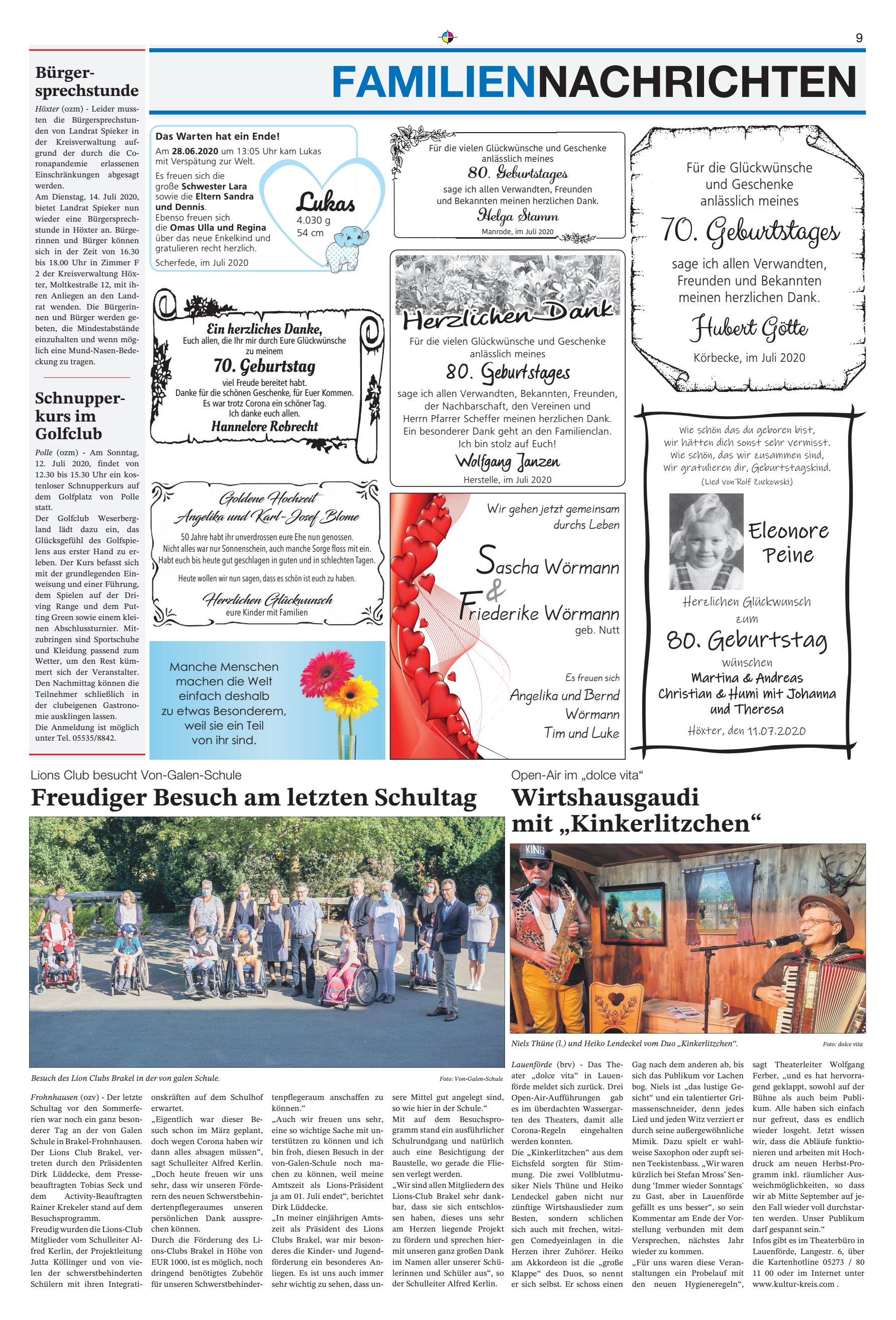 FAMILIENNACHRICHTEN Wirtshausgaudi Kinkerlitzchen