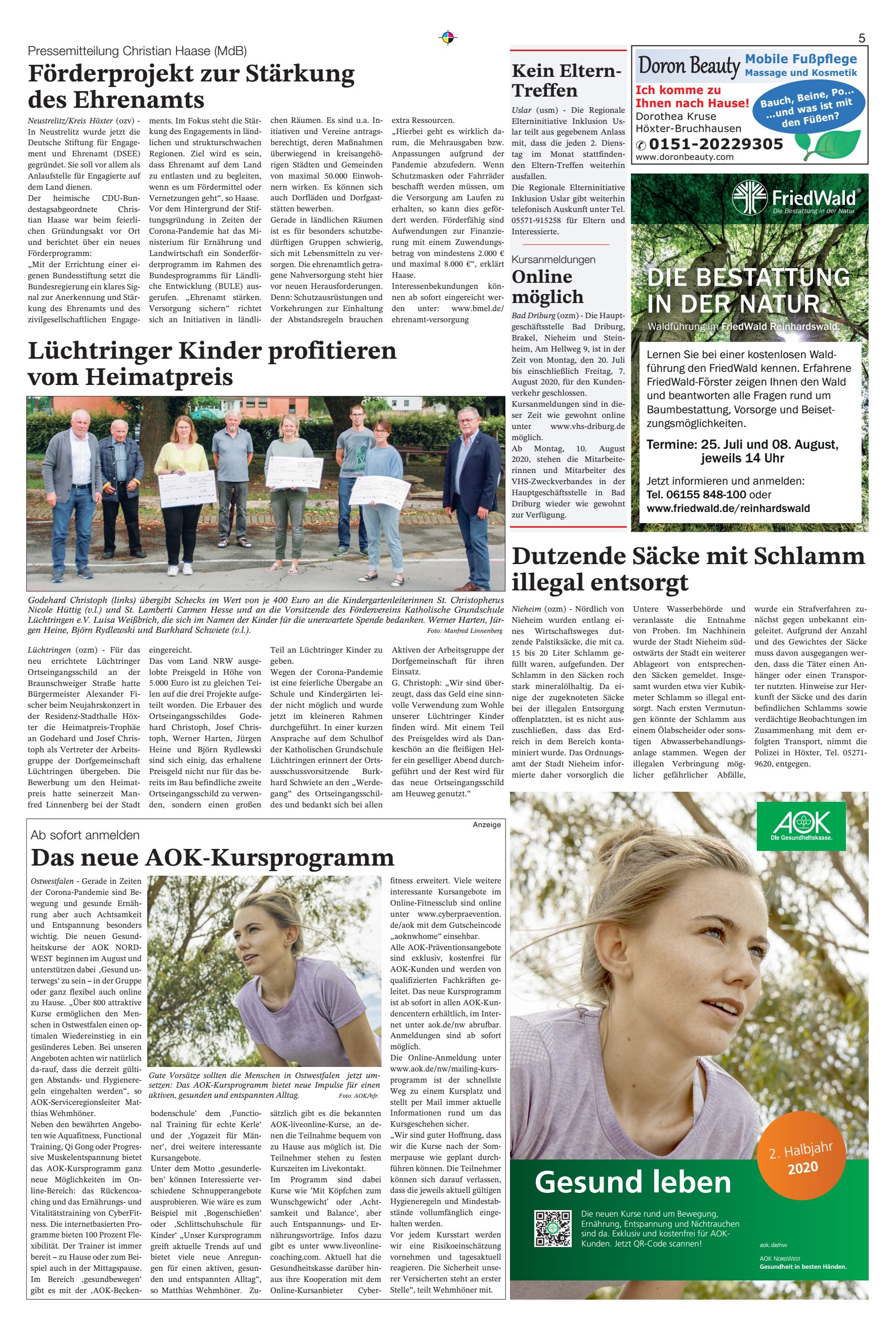 neue AOK-Kursprogramm Dutzende