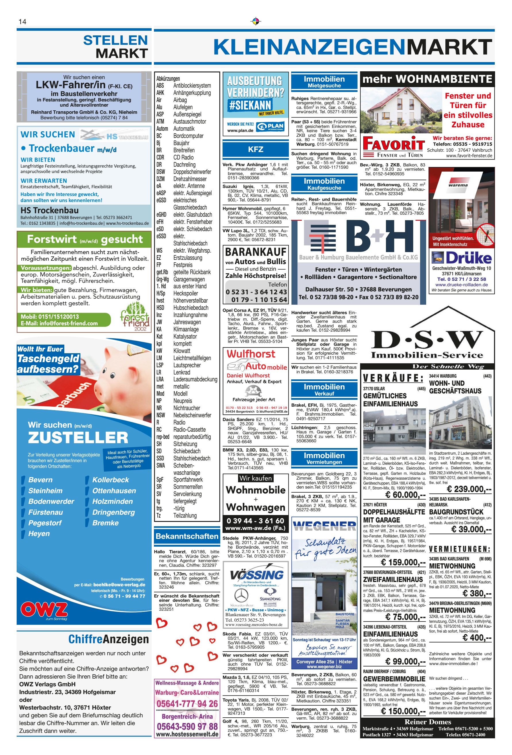 KLEINANZEIGENMARKT STELLEN MARKT
