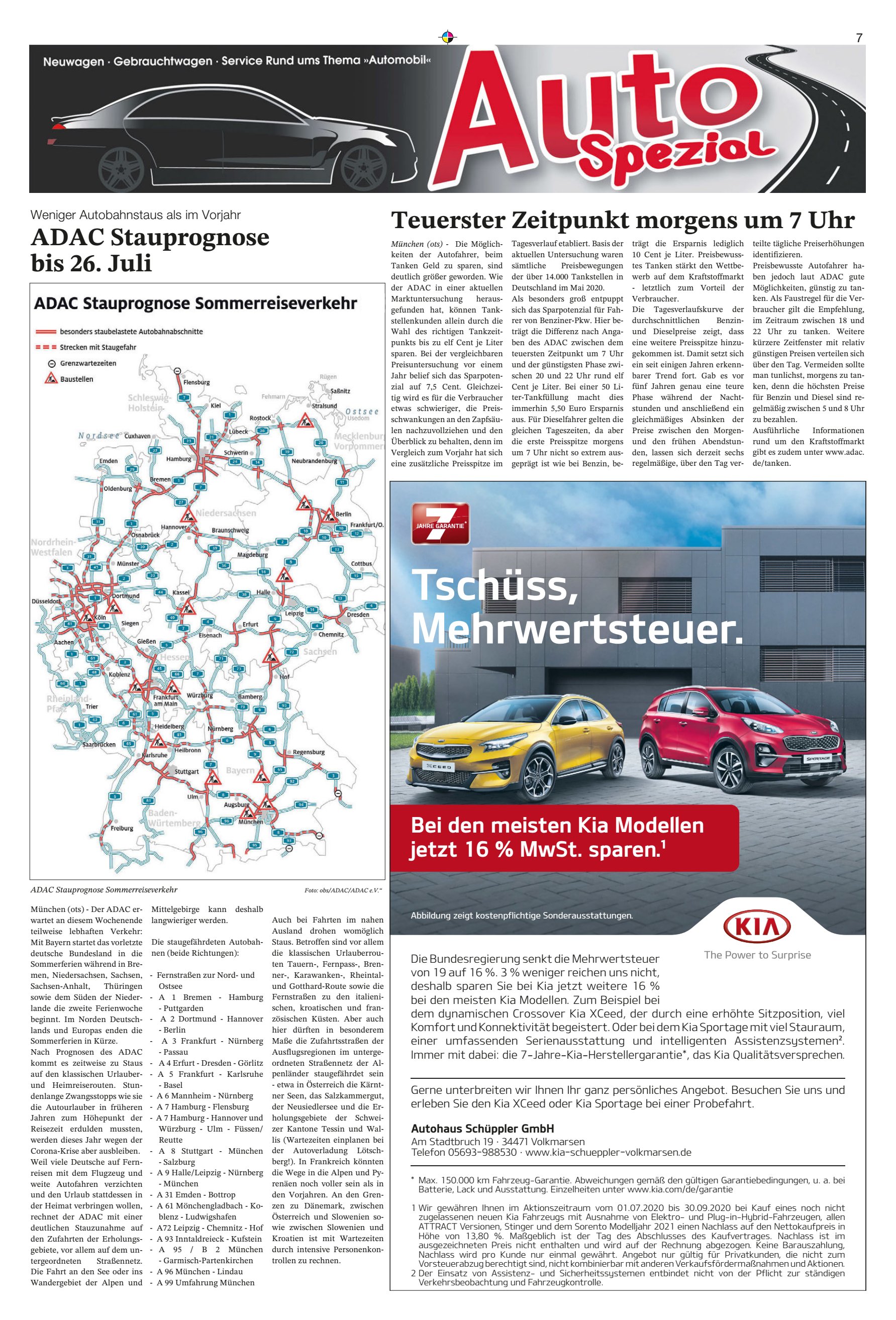 ADAC Stauprognose Juli