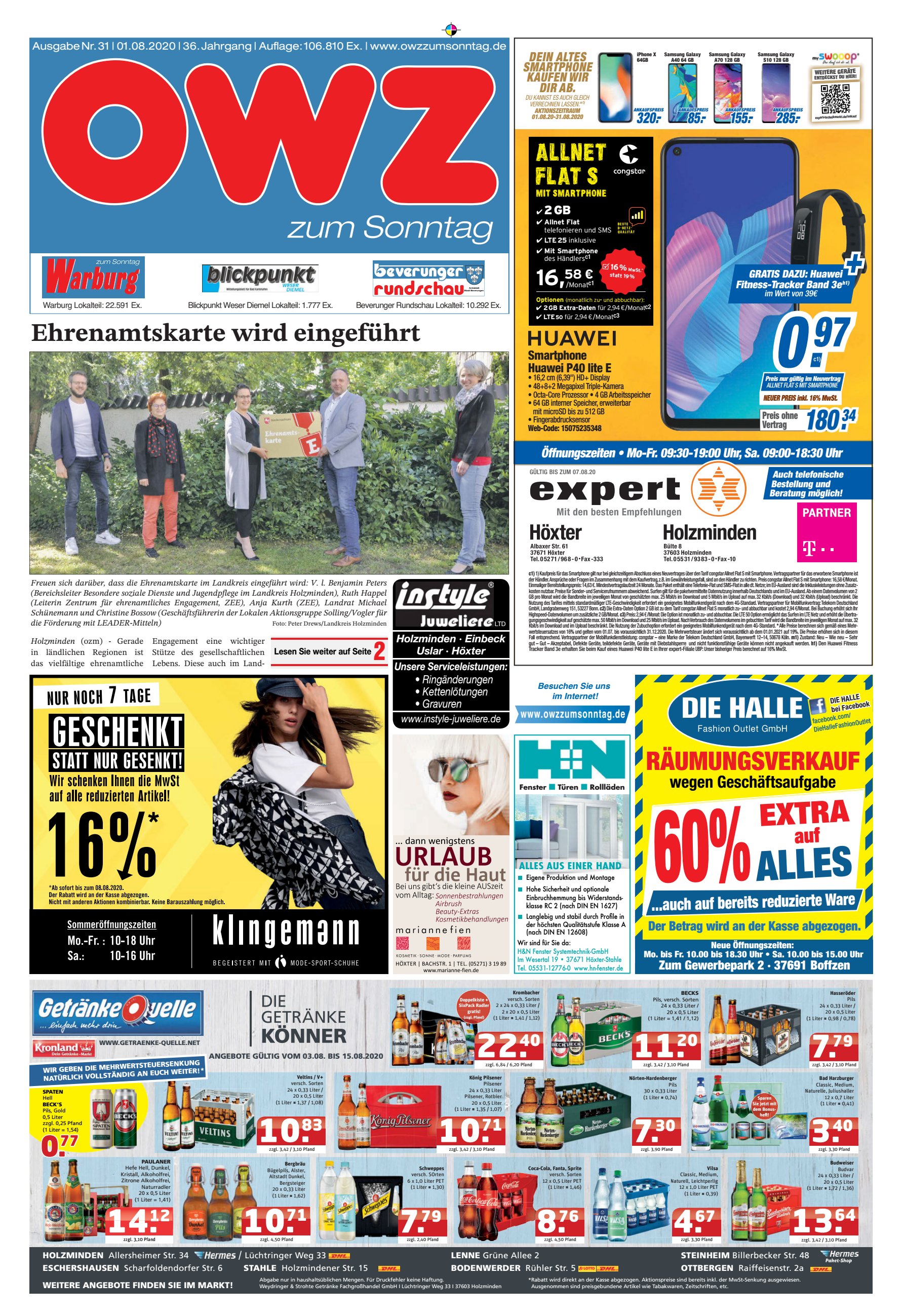 Ehrenamtskarte wird eingef&uuml;hrt