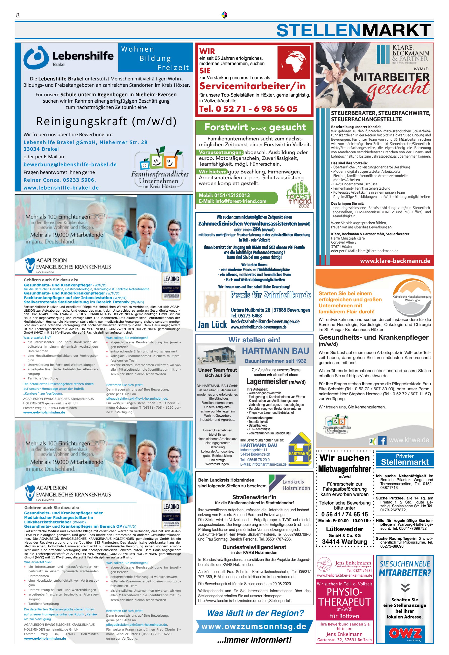 STELLENMARKT Servicemitarbeiterin gesucht