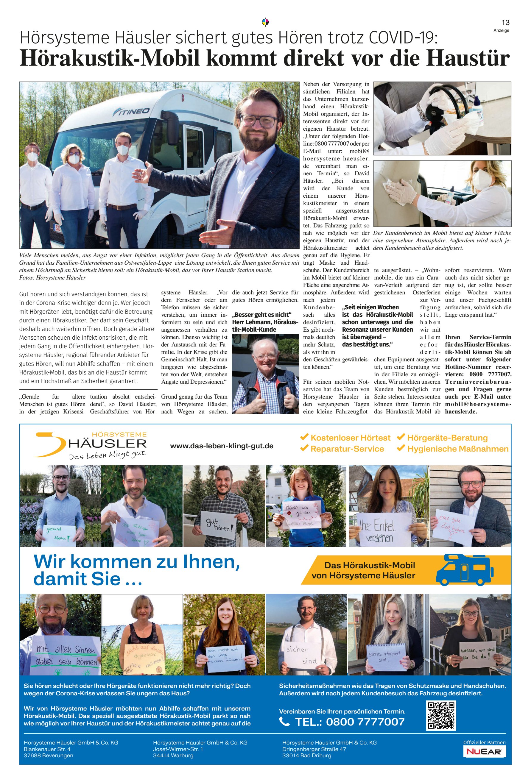 H&ouml;rakustik-Mobil kommt direkt