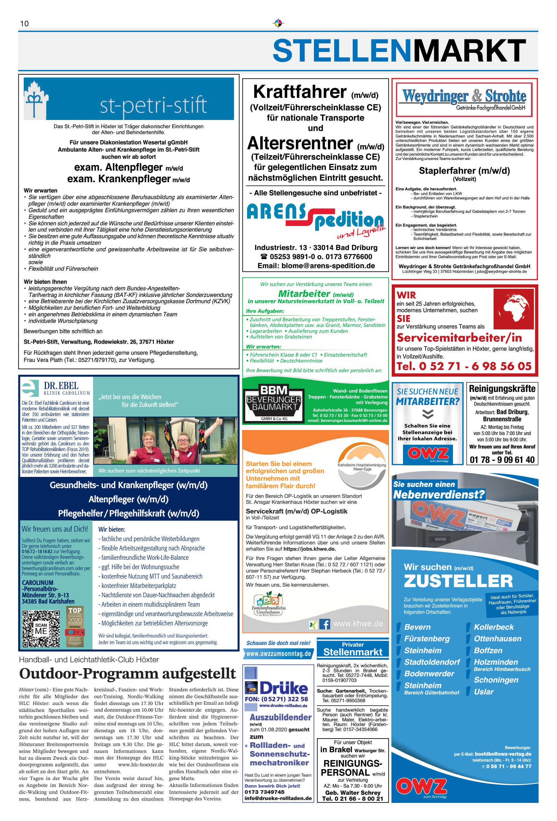 Kraftfahrer Altersrentner Outdoor-Programm