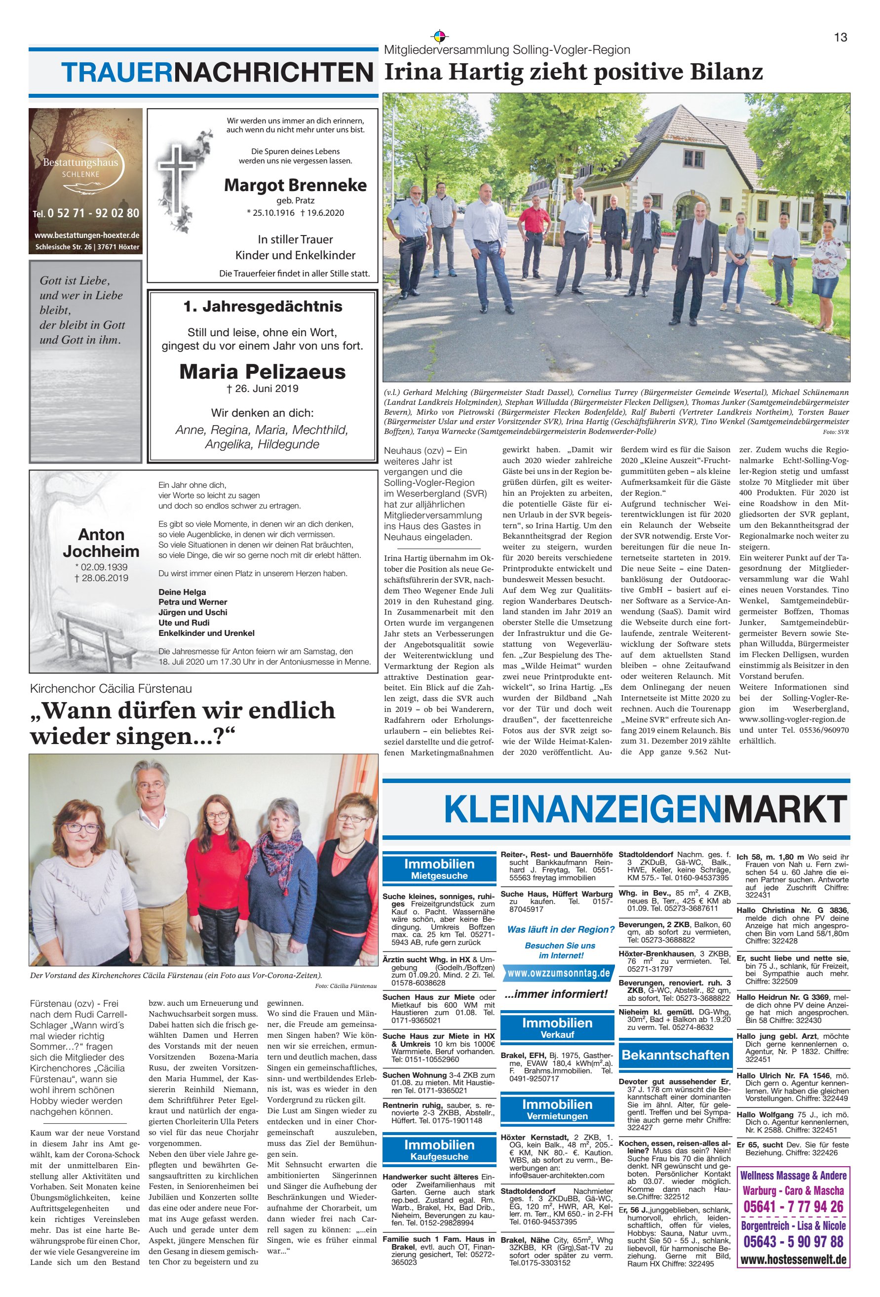 KLEINANZEIGENMARKT TRAUERNACHRICHTEN Irina