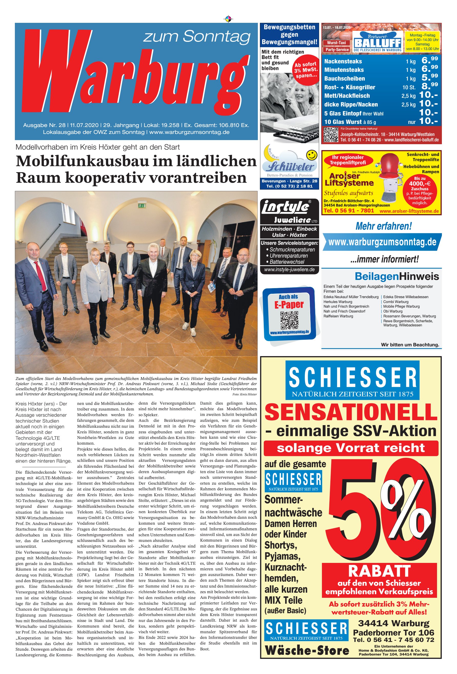 einmalige SSV-Aktion RABATT