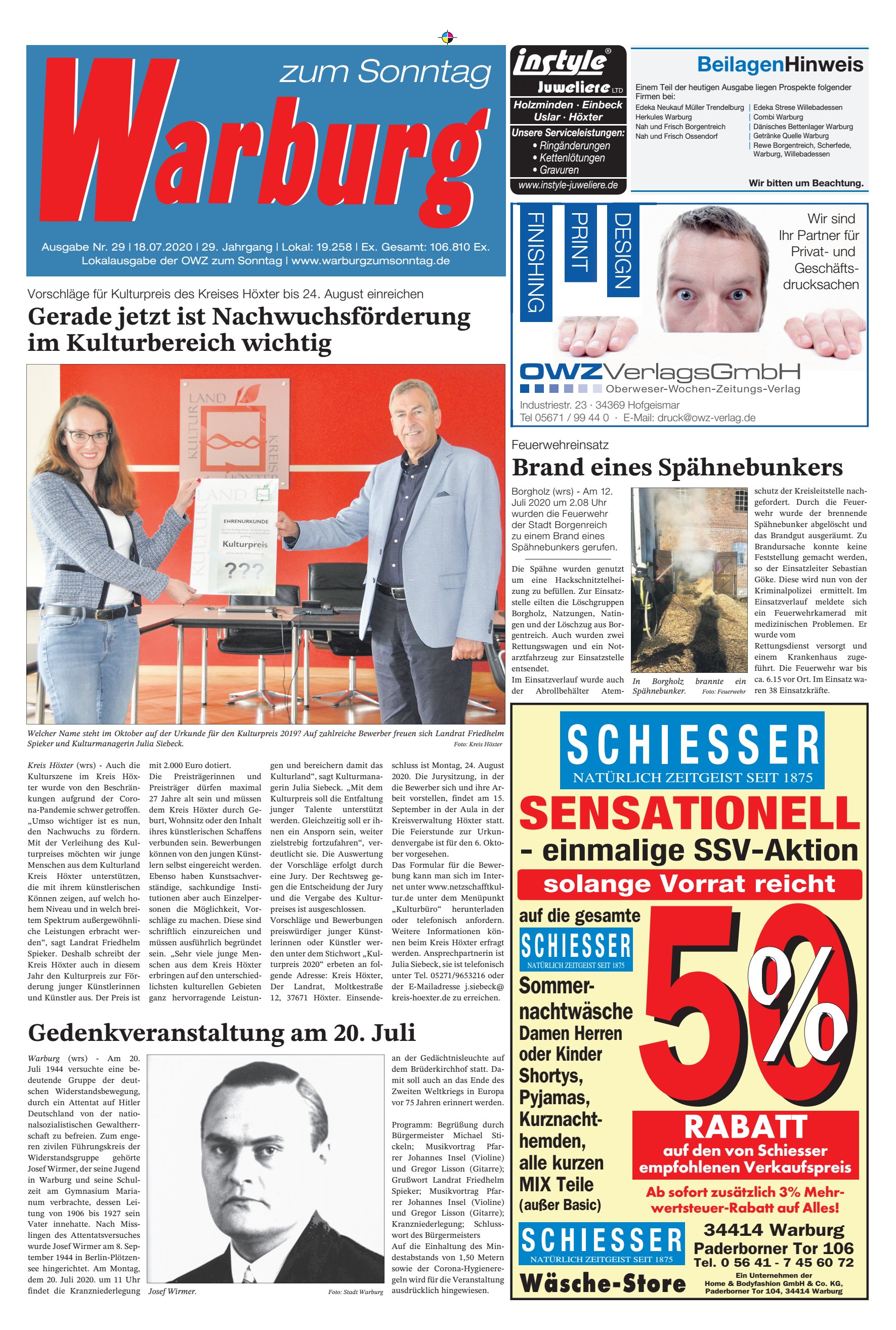einmalige SSV-Aktion RABATT