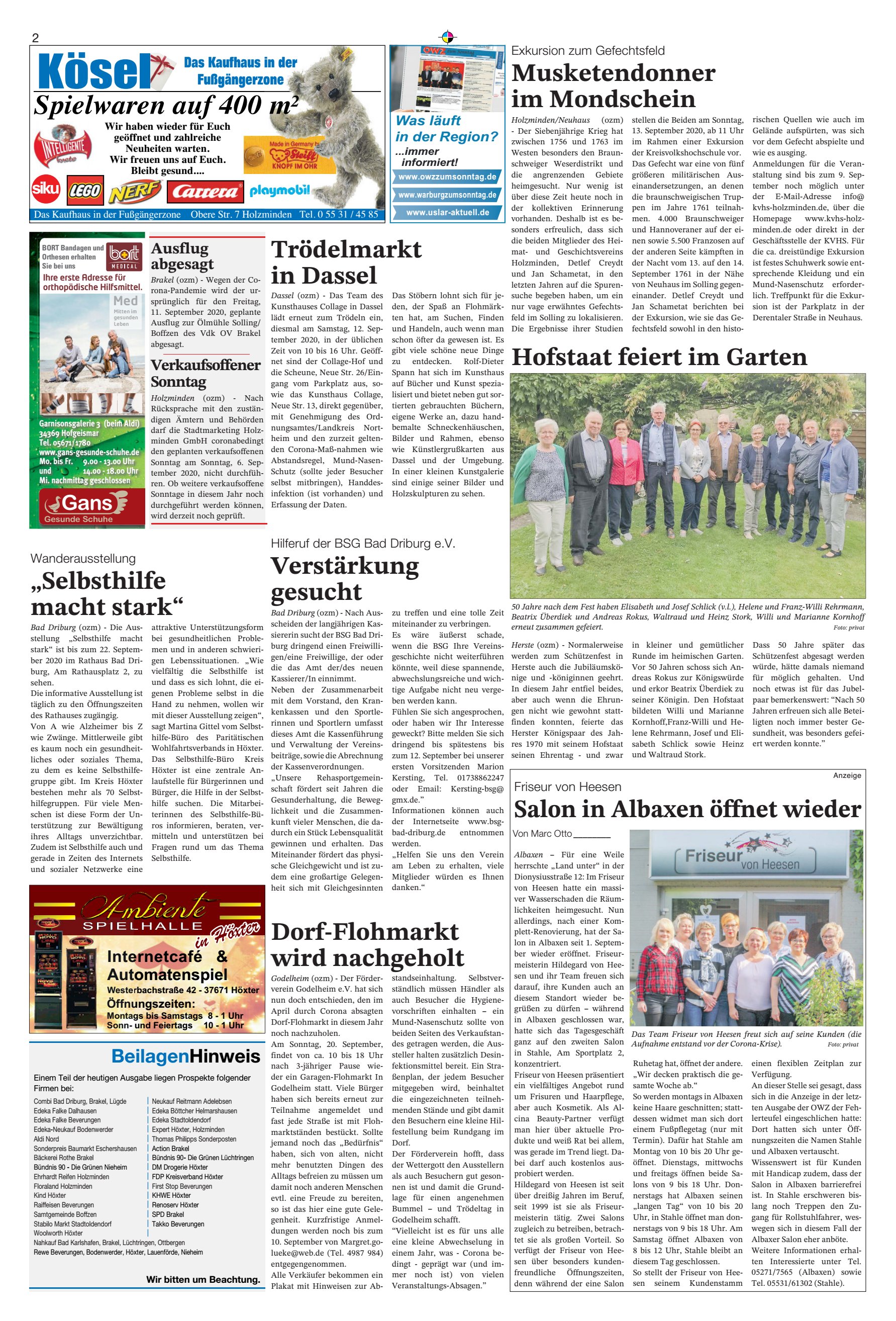 Musketendonner Mondschein Hofstaat