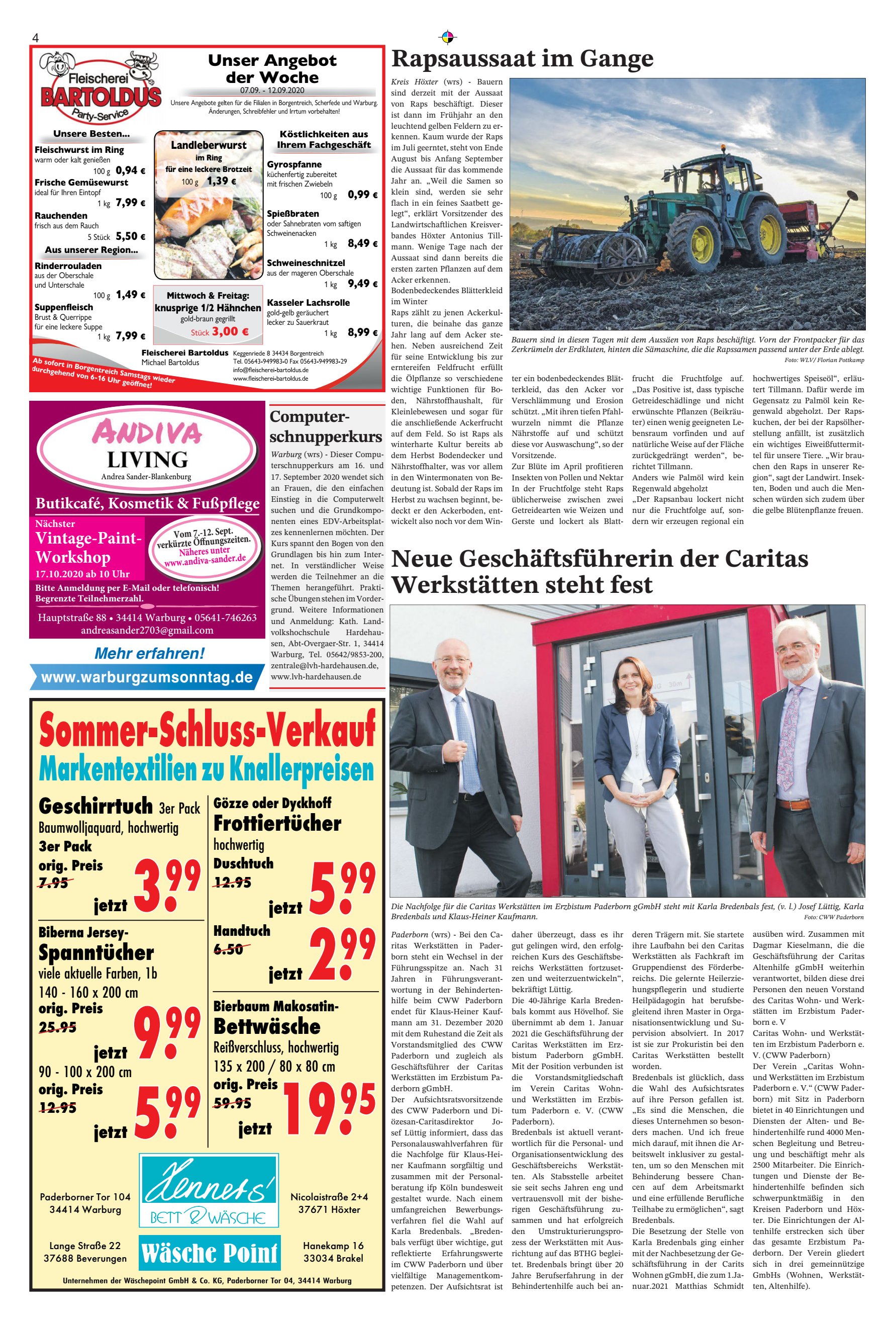 Sommer-Schluss-Verkauf Neue Geschäftsführerin