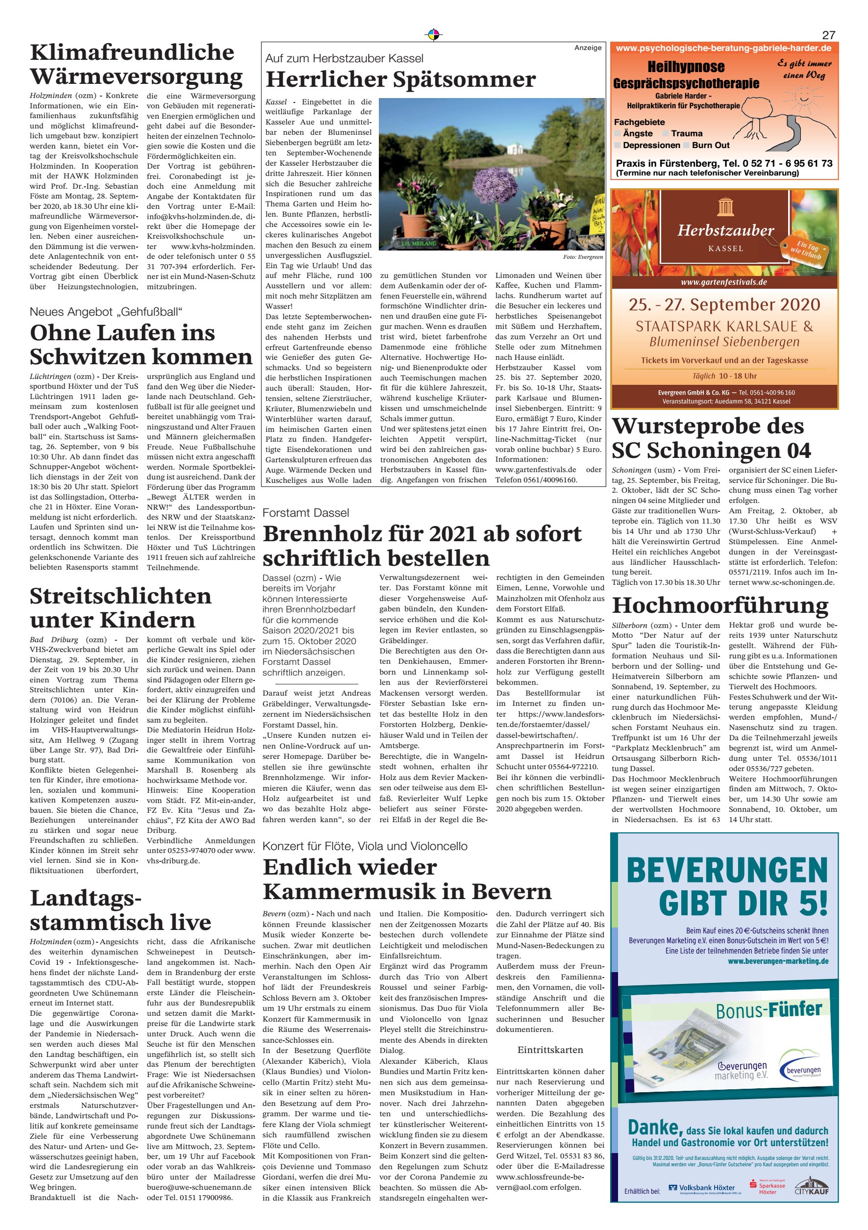 Herrlicher Spätsommer Klimafreundliche