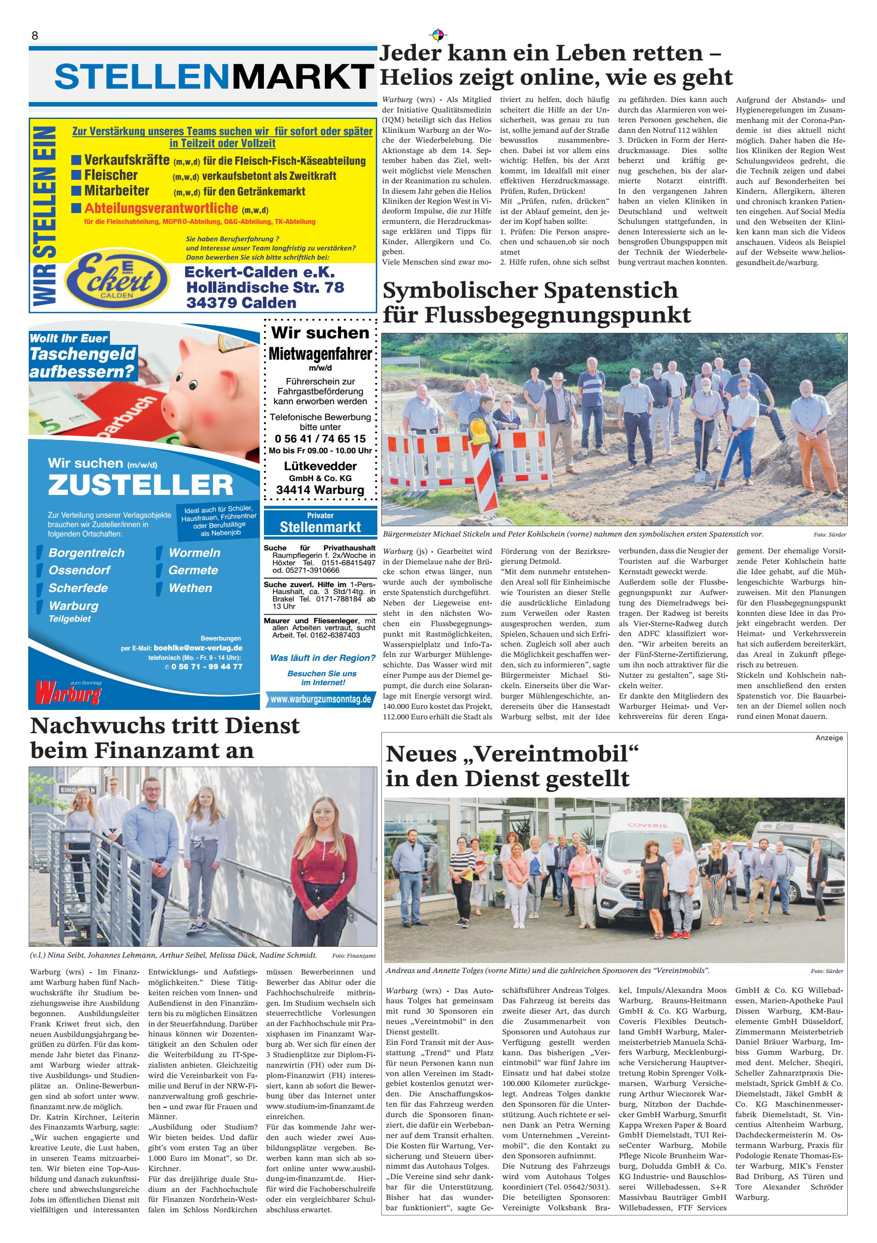 STELLENMARKT Neues Vereintmobil