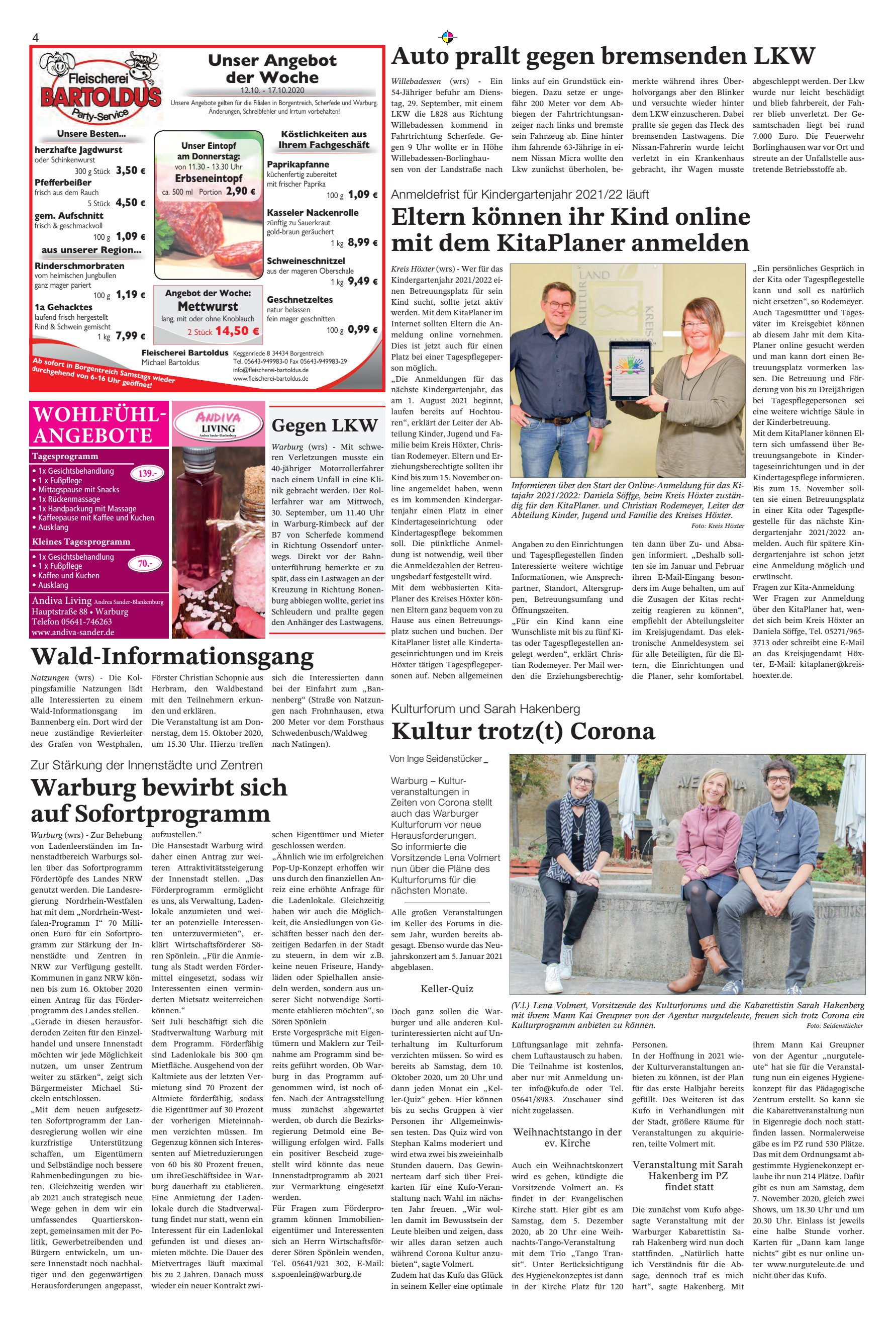 Wald-Informationsgang Warburg bewirbt