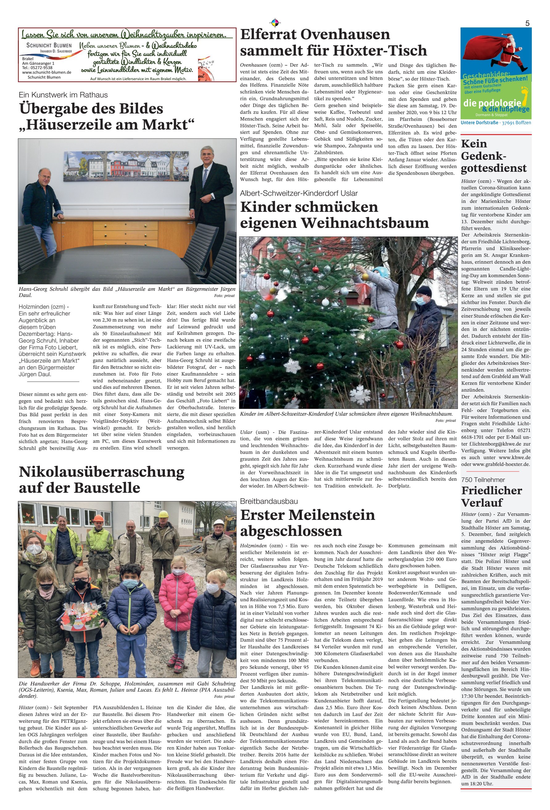 Übergabe Bildes Häuserzeile