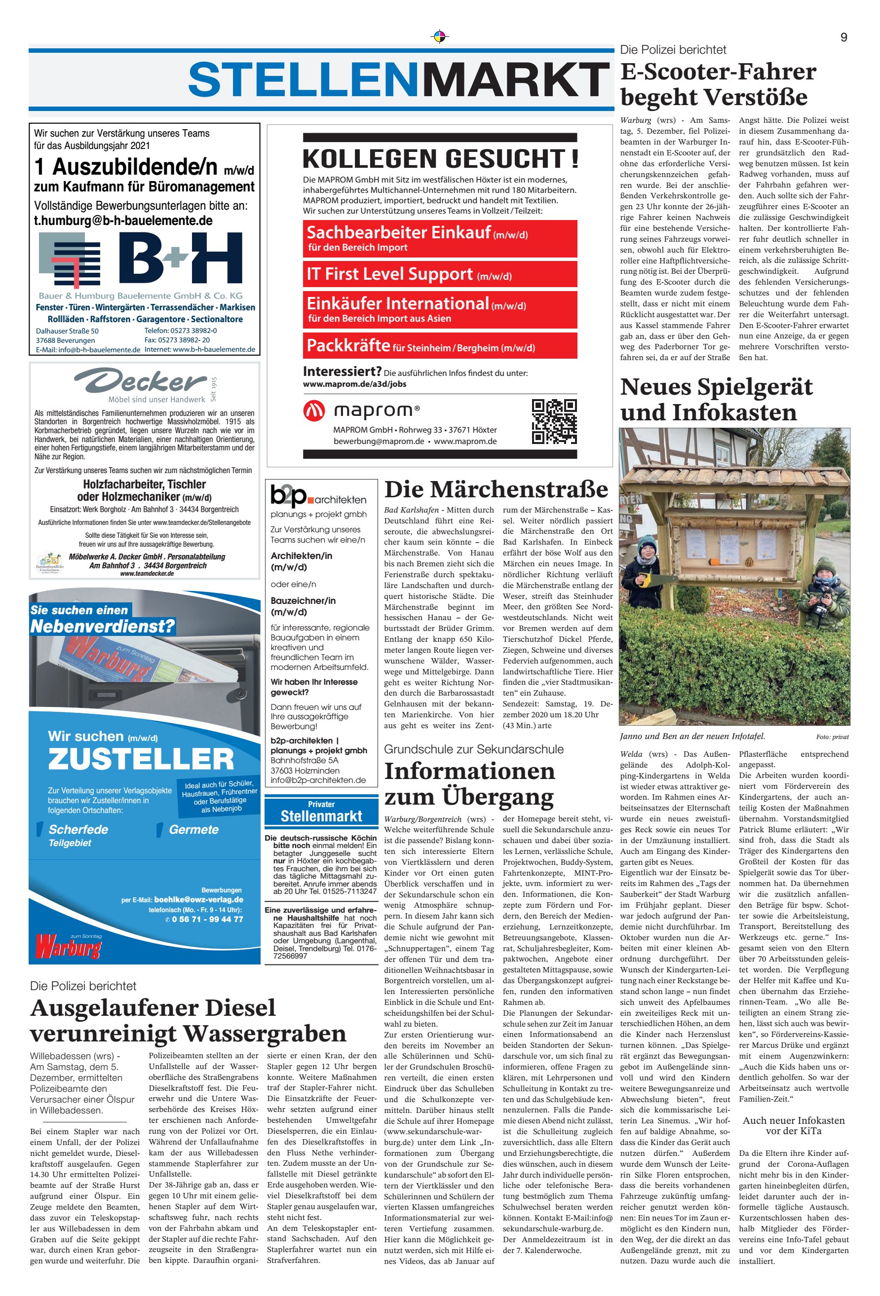 STELLENMARKT Ausgelaufener Diesel