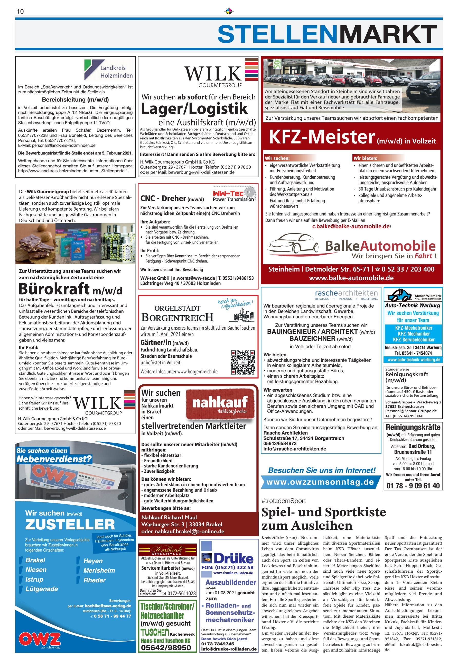 STELLENMARKT KFZ-Meister Spiel-
