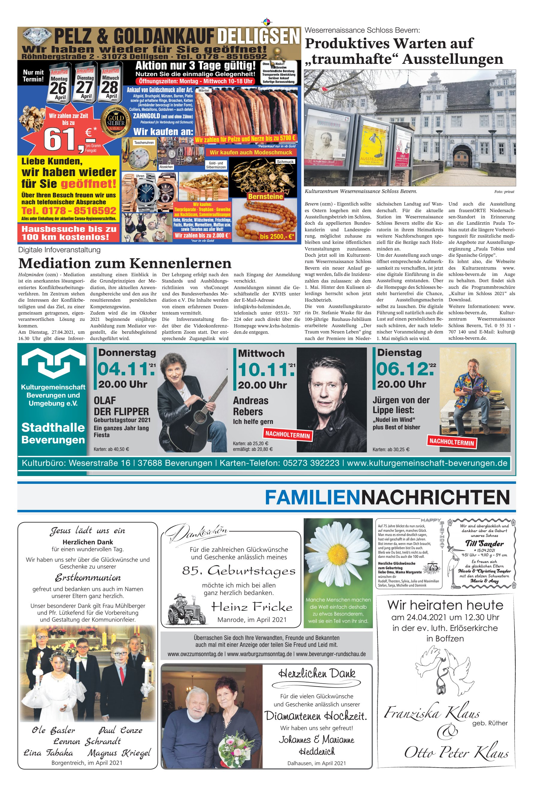 FAMILIENNACHRICHTEN Produktives Warten