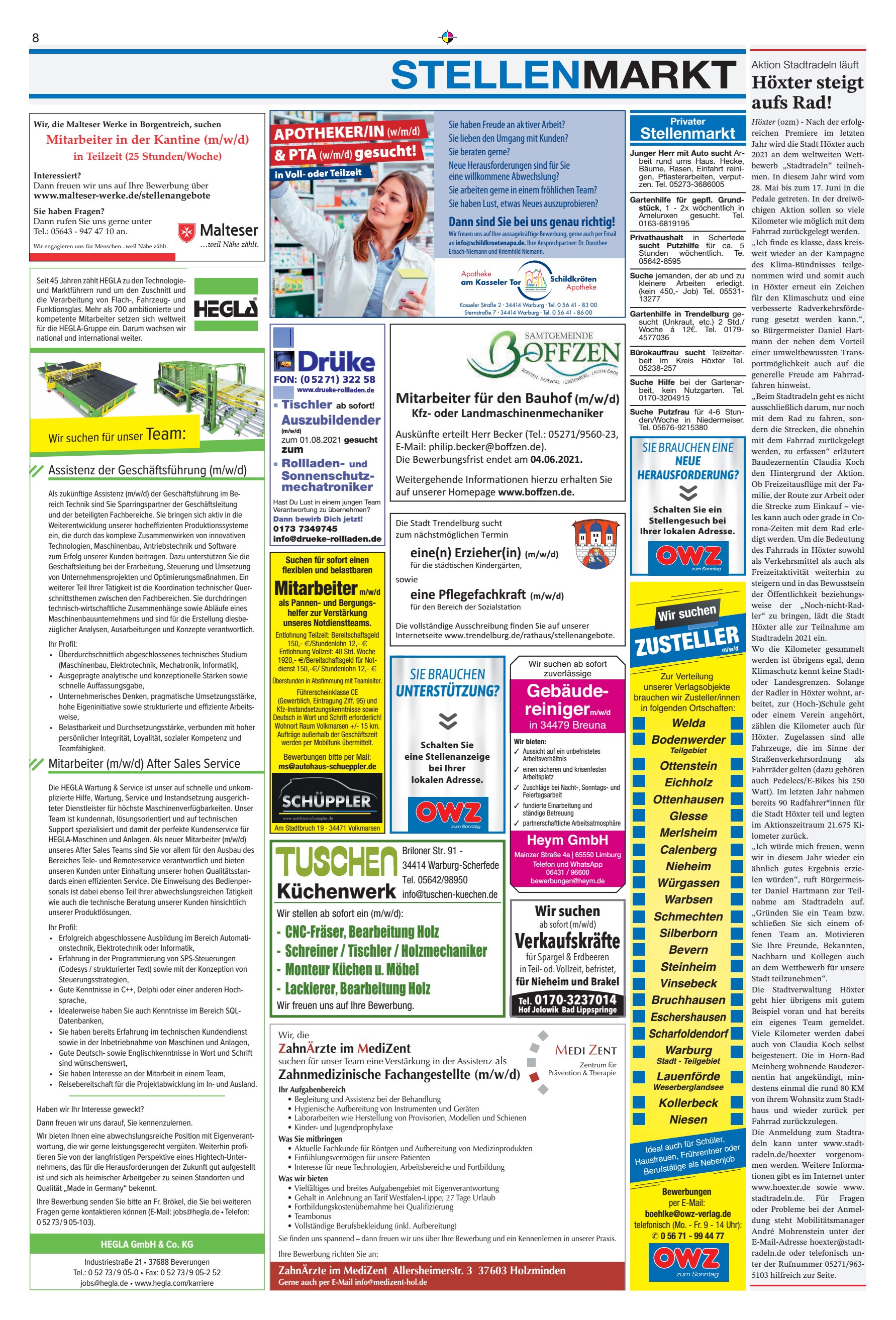 STELLENMARKT Gebäude- reiniger