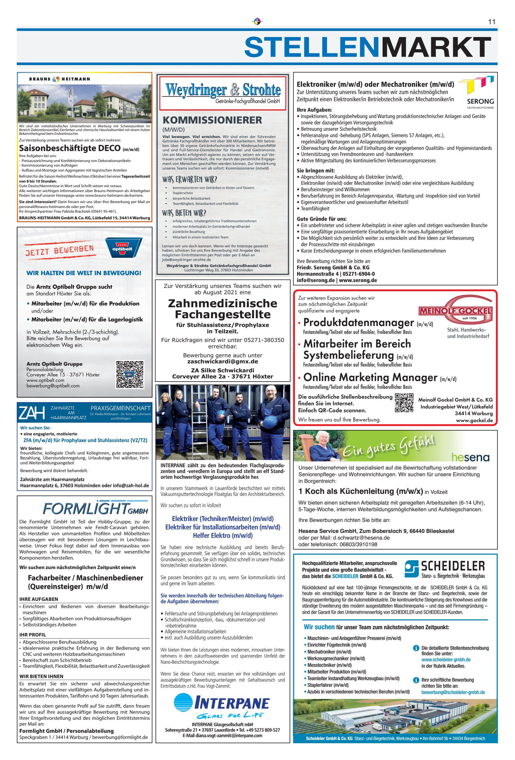 STELLENMARKT Zahnmedizinische Fachangestellte