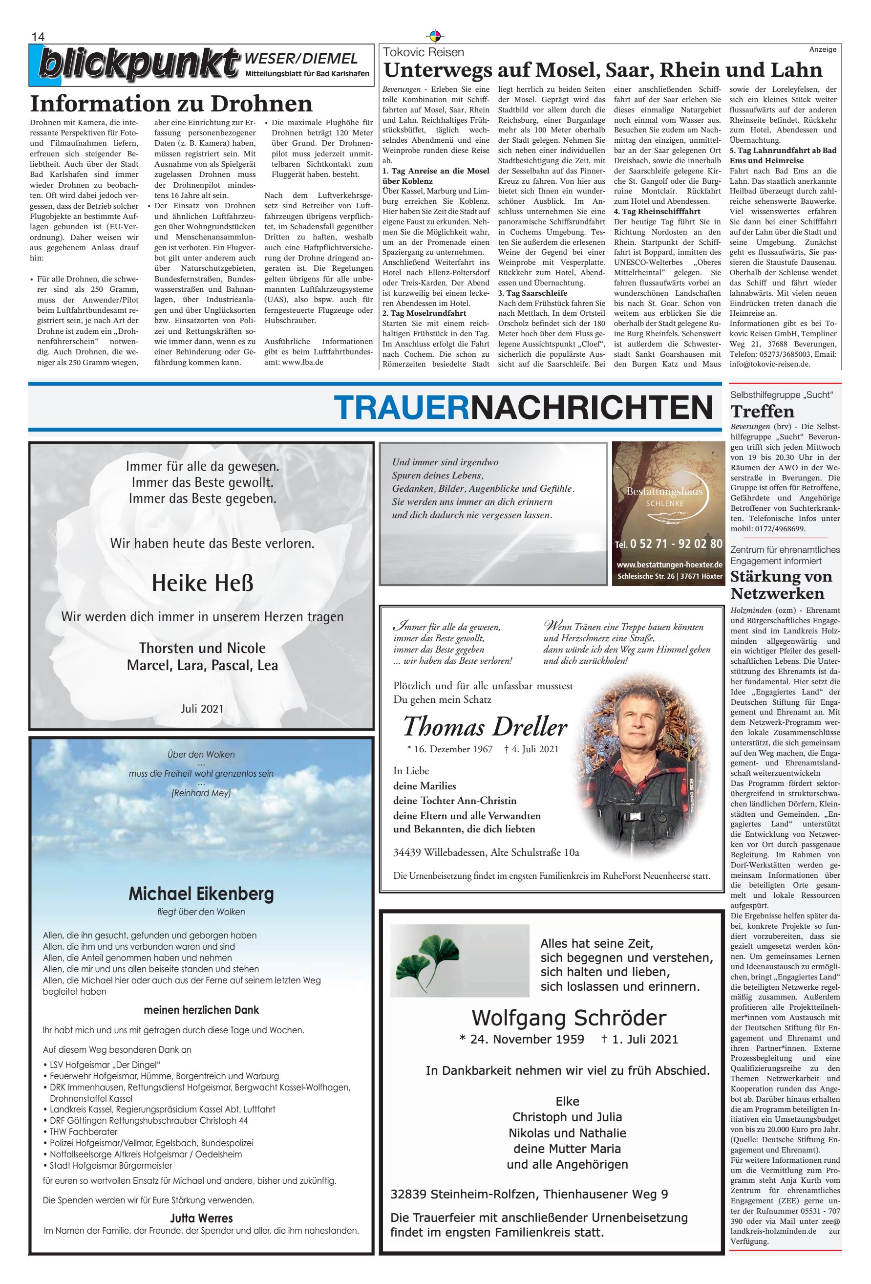 TRAUERNACHRICHTEN Heike Information