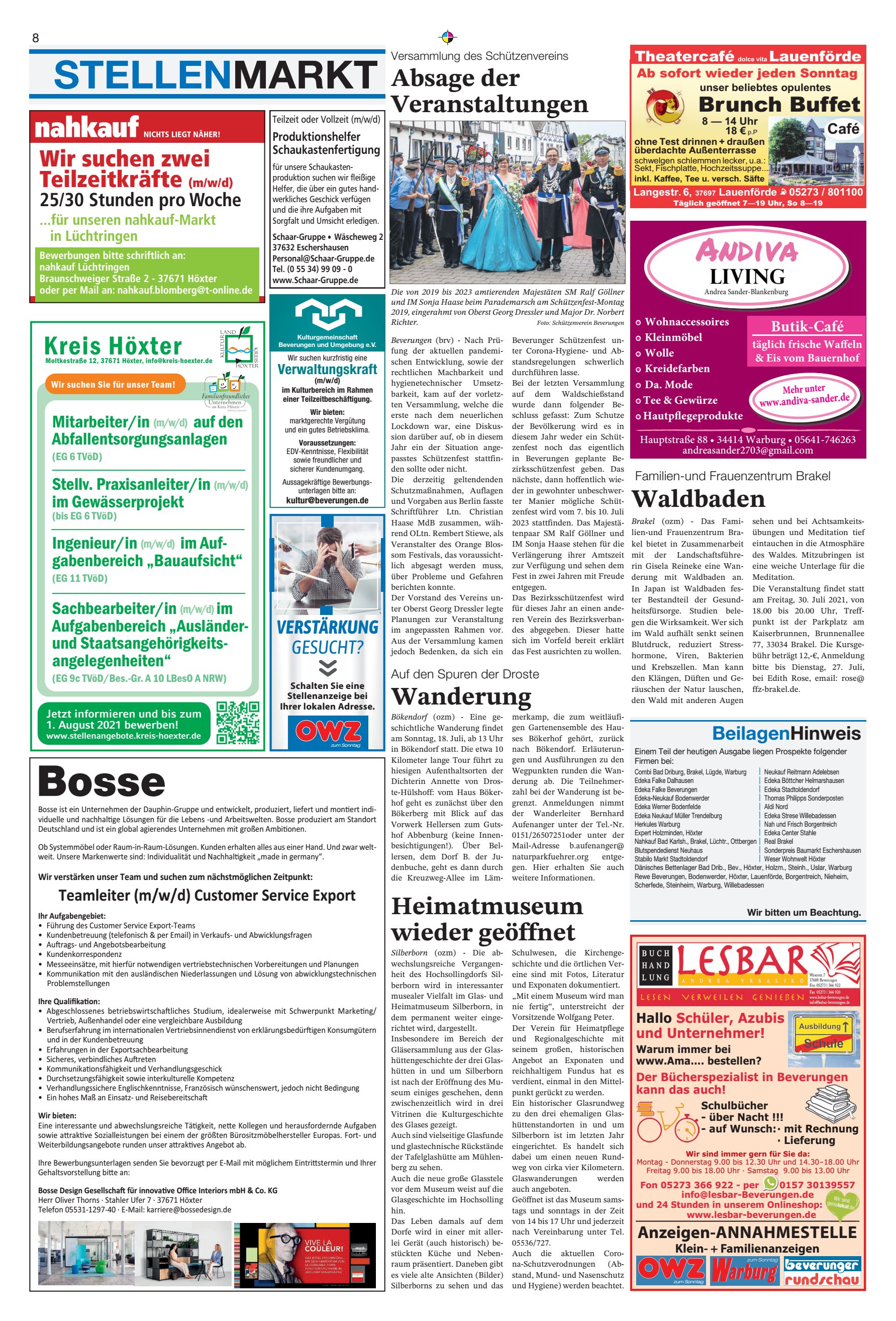 STELLENMARKT Heimatmuseum wieder