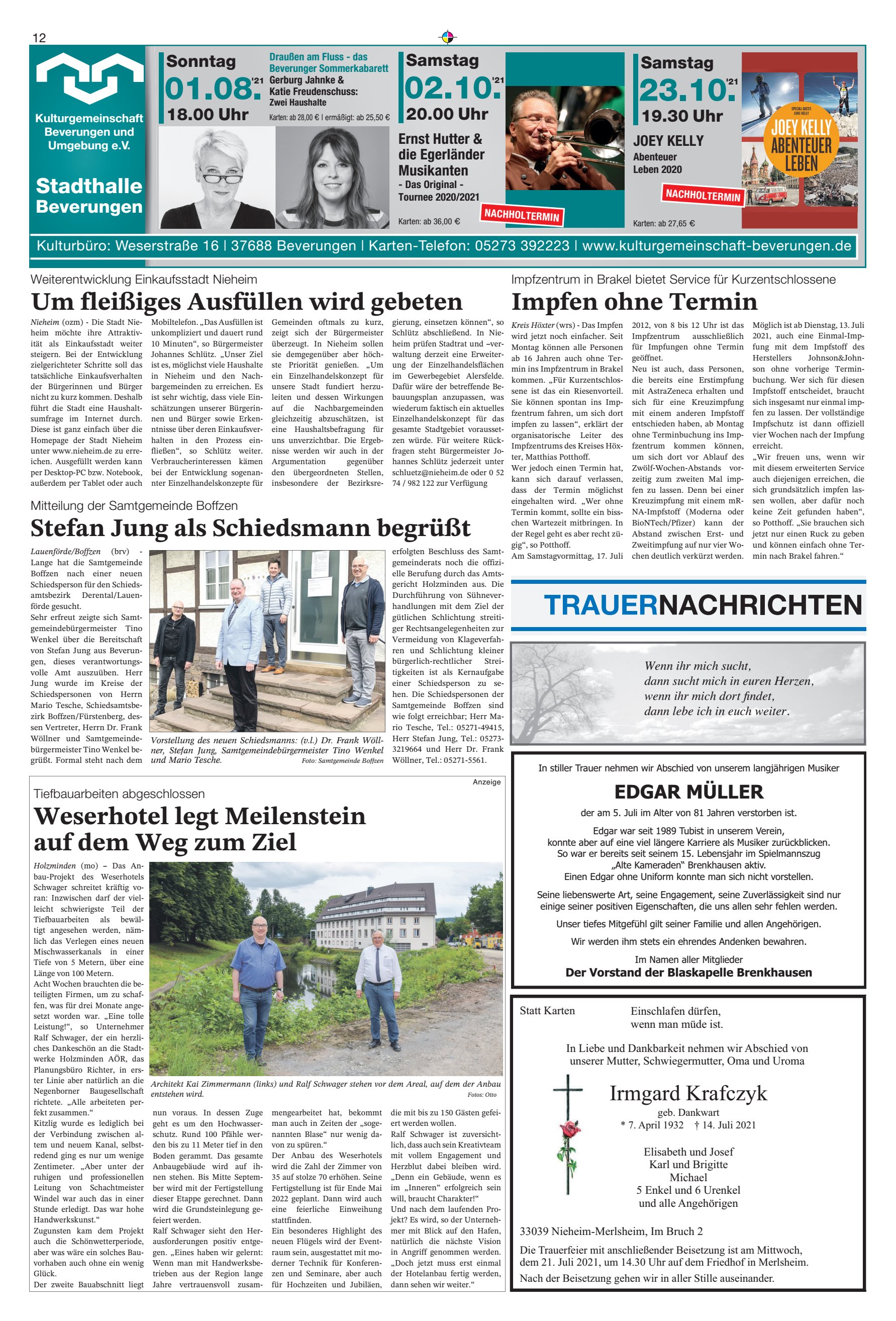 TRAUERNACHRICHTEN fleißiges Ausfüllen