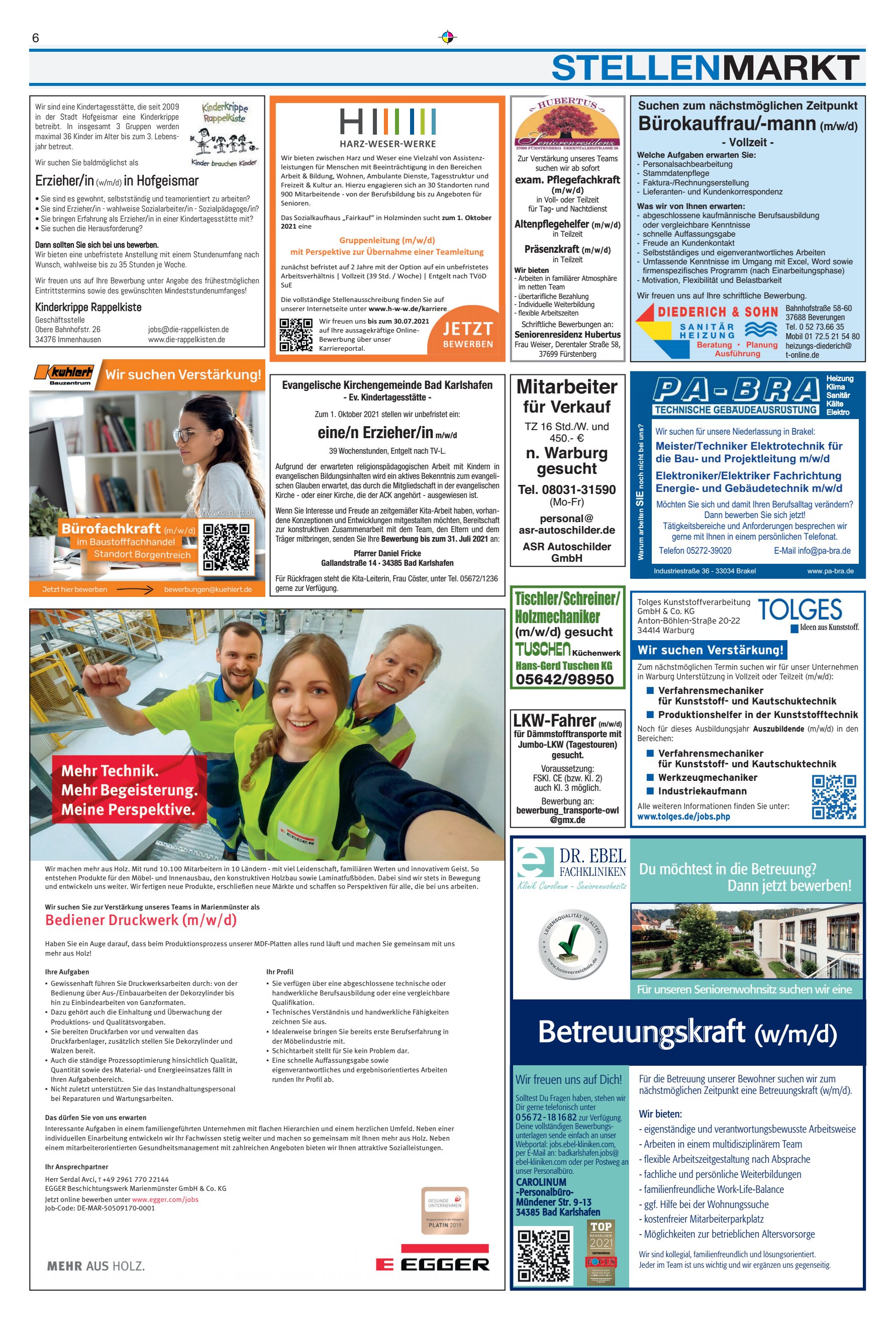 STELLENMARKT Mitarbeiter Bürokauffrau-mann