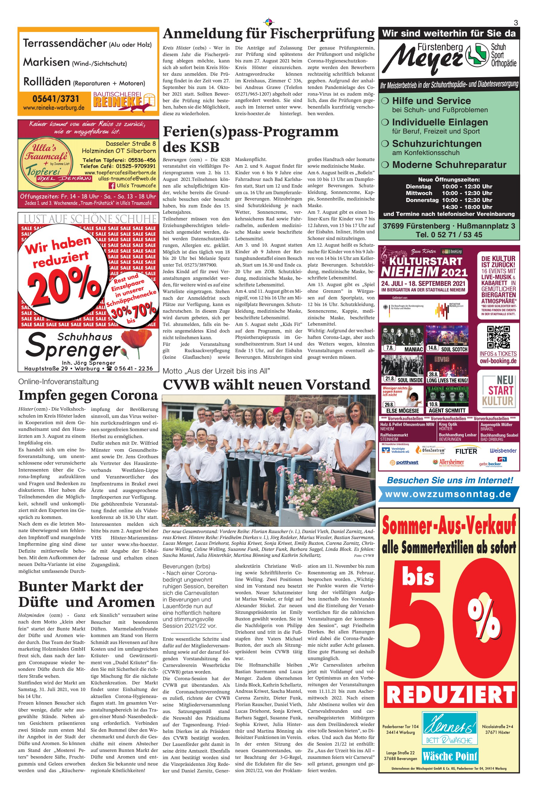 REDUZIERT Ferienspass-Programm CVWB