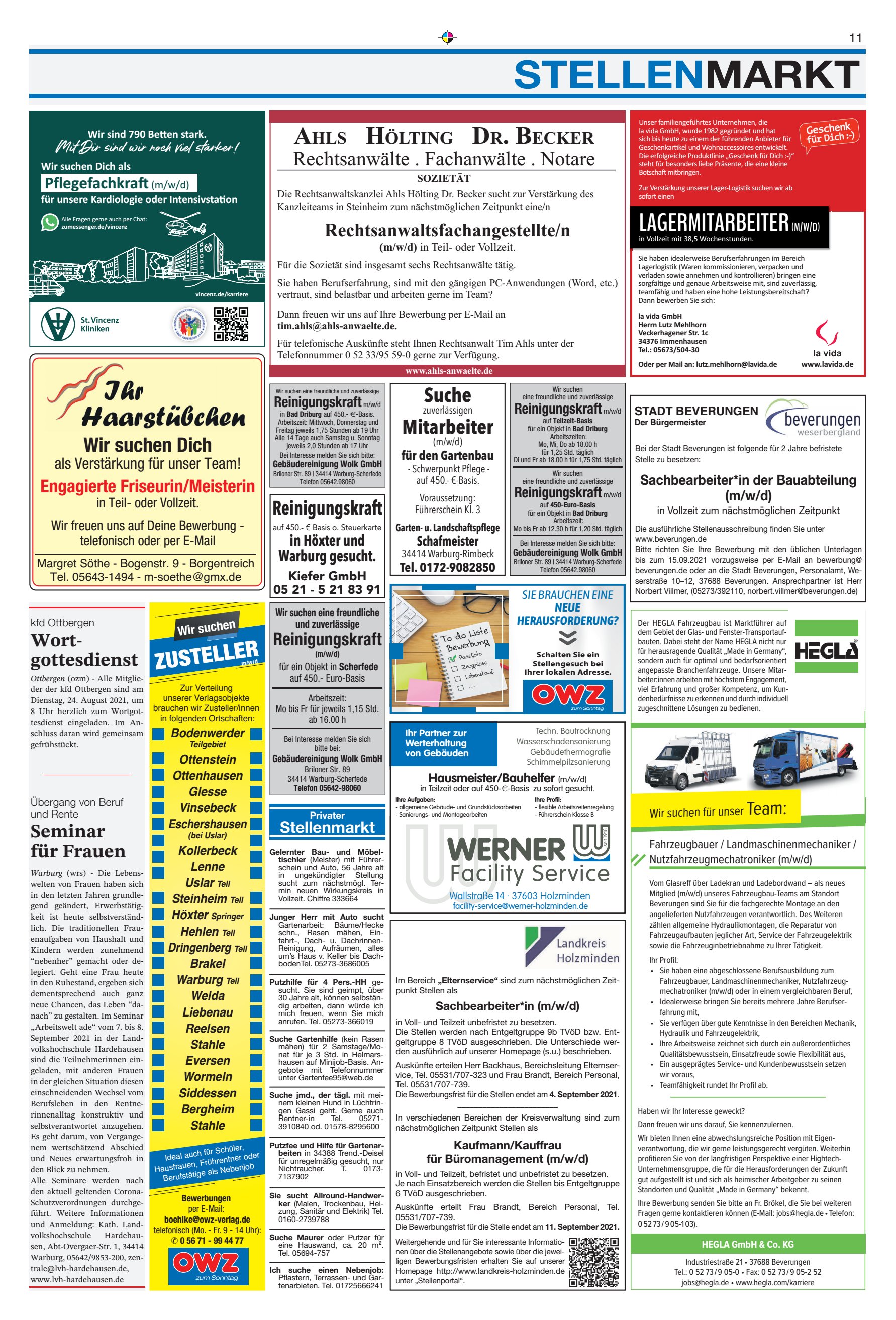 STELLENMARKT LAGERMITARBEITER Suche