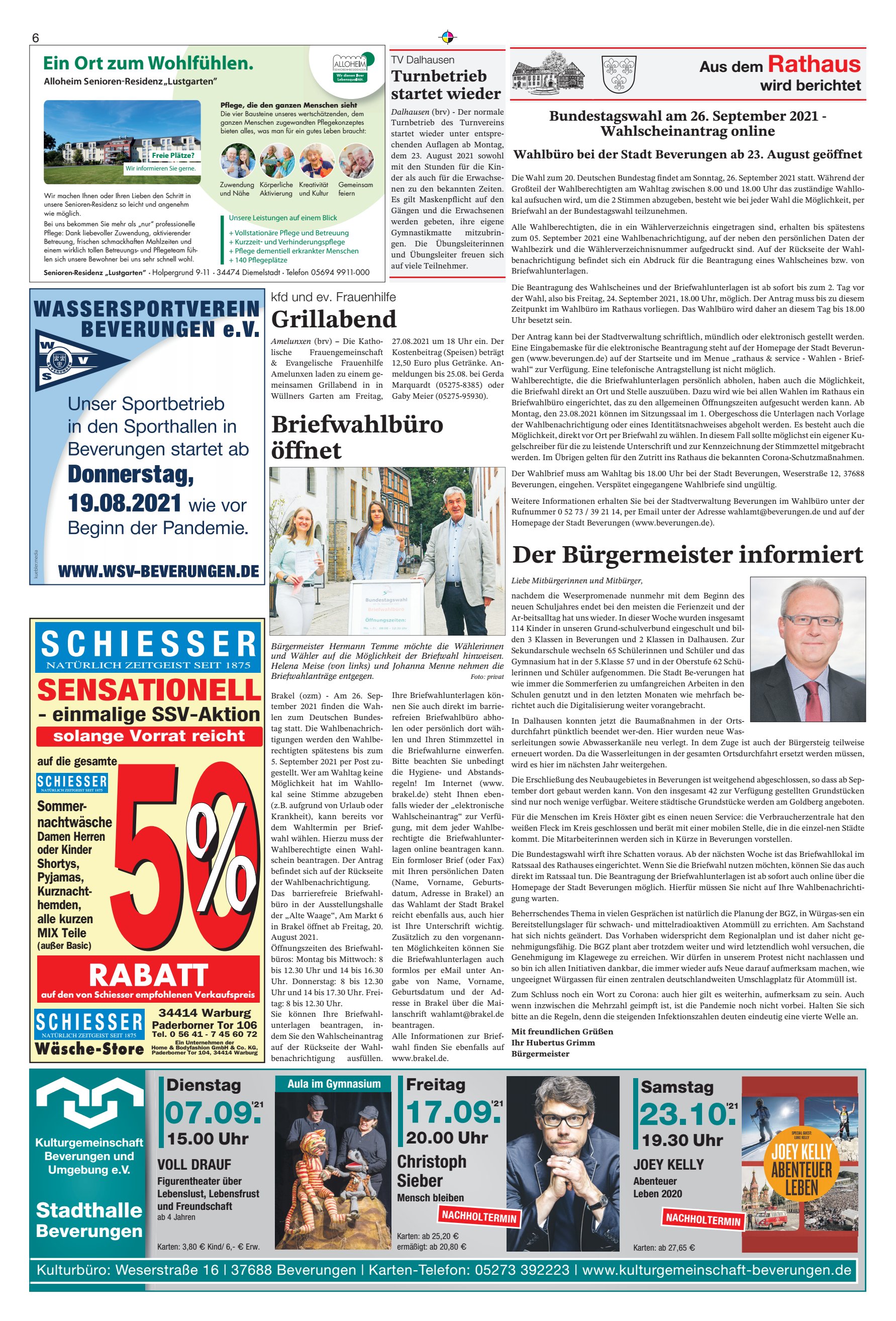 RABATT Bürgermeister informiert