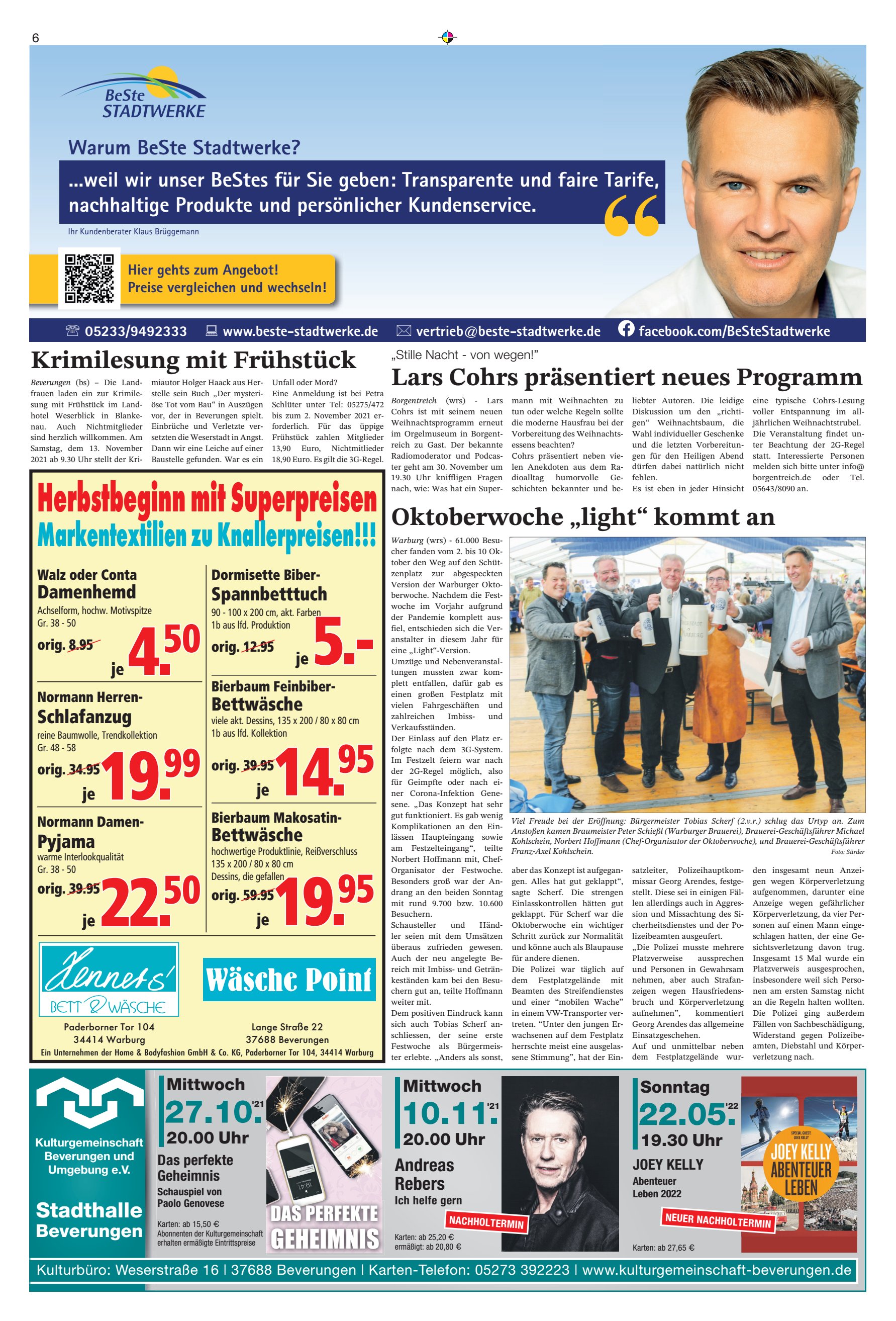 Krimilesung Frühstück Oktoberwoche