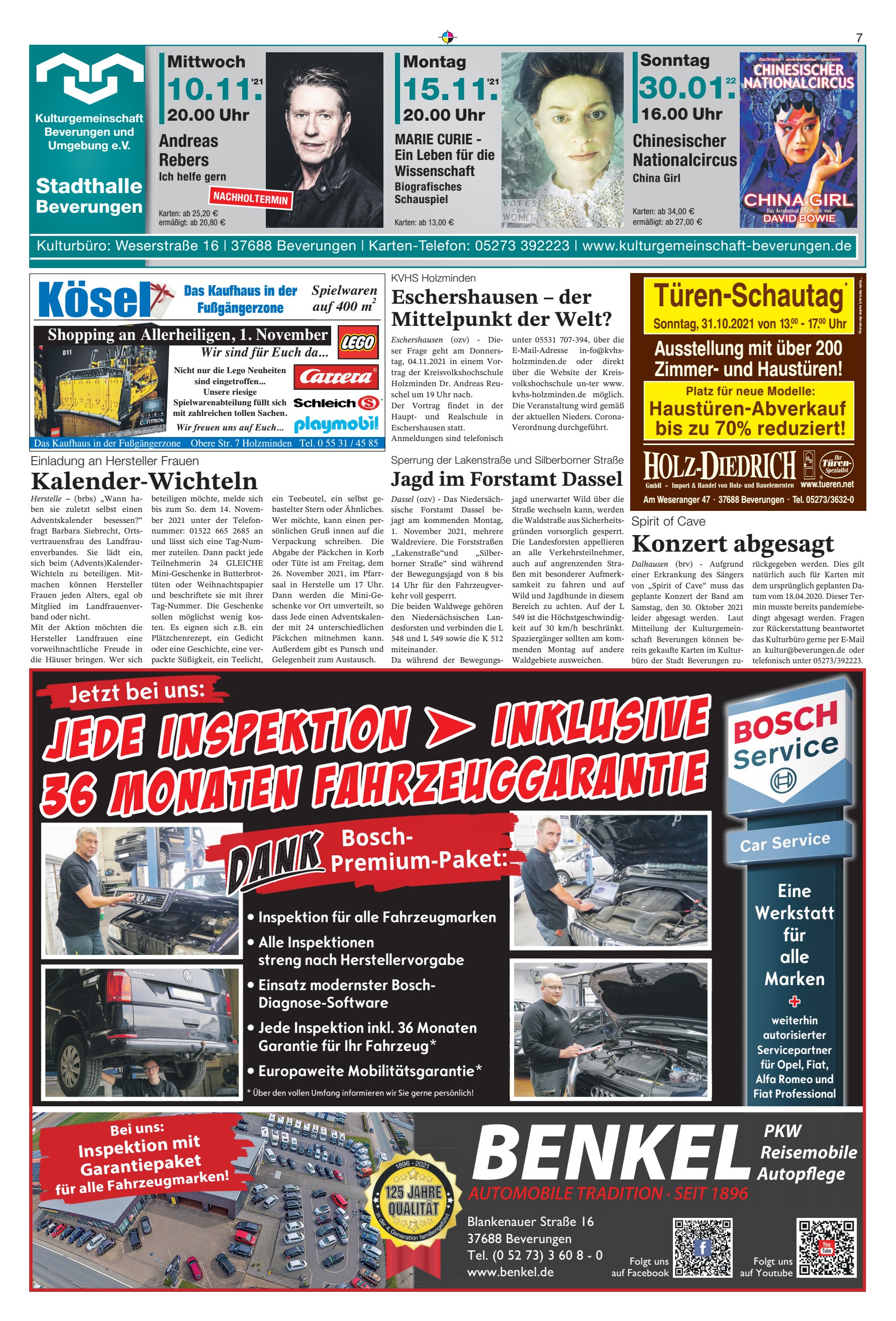 Konzert abgesagt Kalender-Wichteln