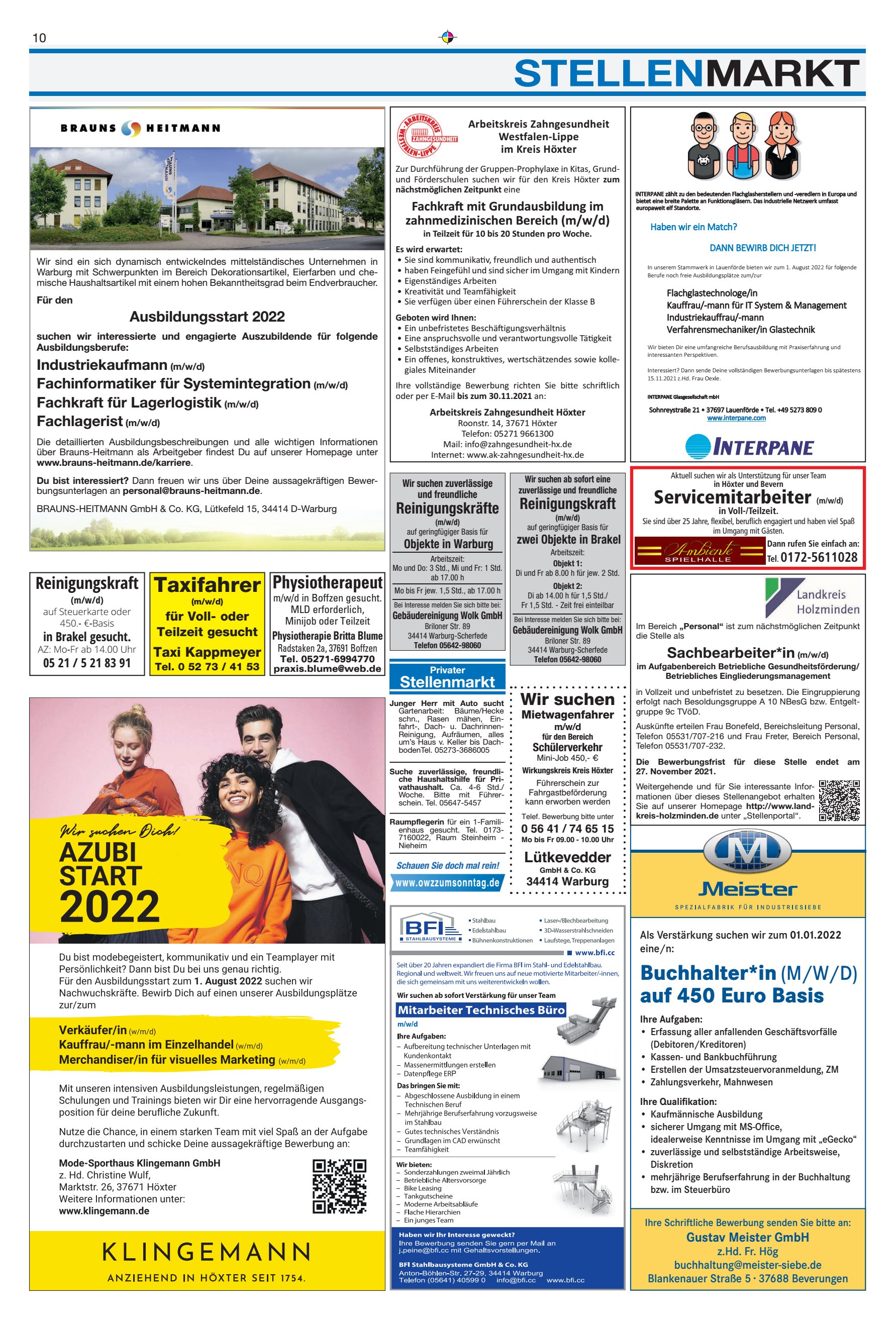 STELLENMARKT Buchhalterin Euro