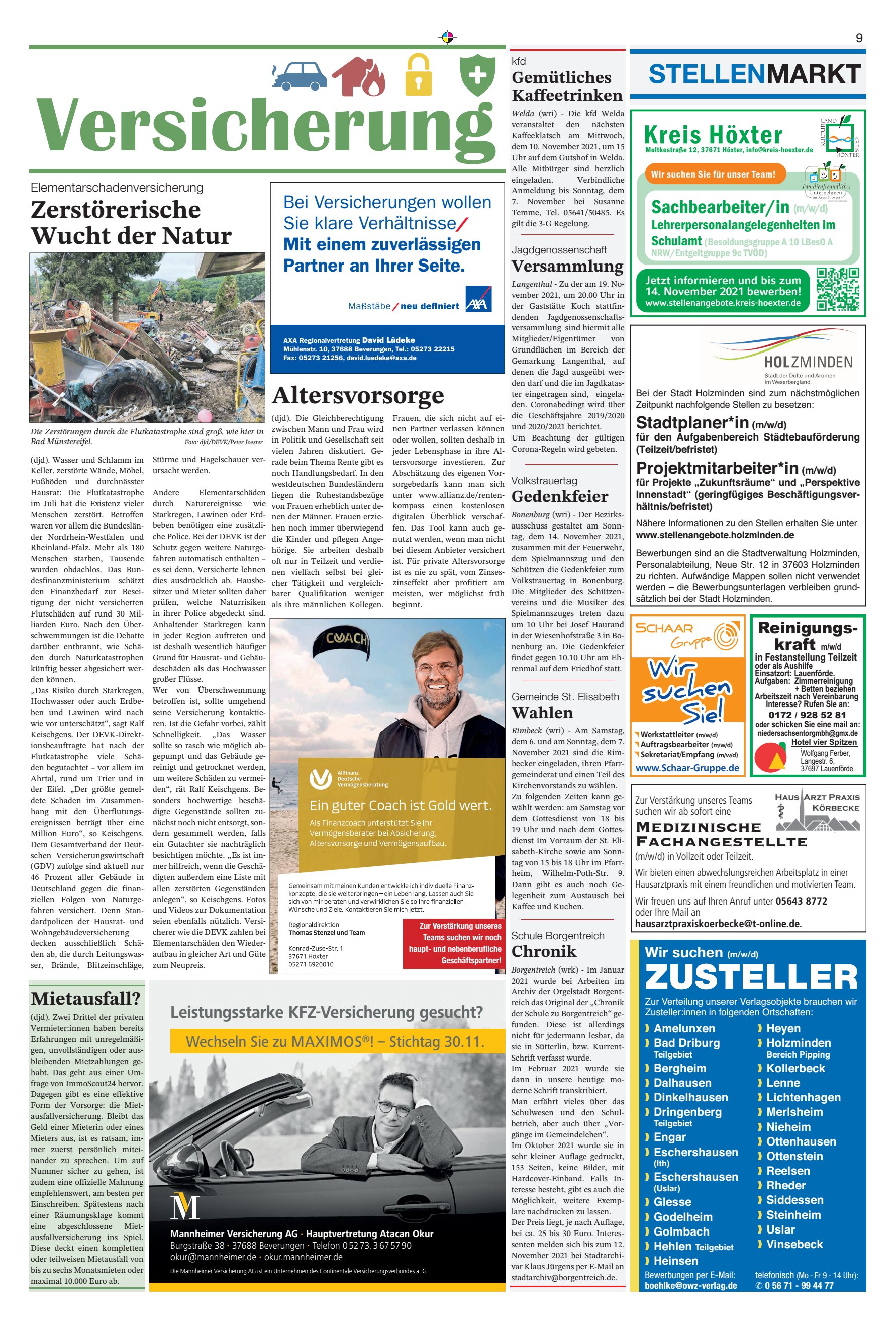 Versicherung STELLENMARKT Zerstörerische
