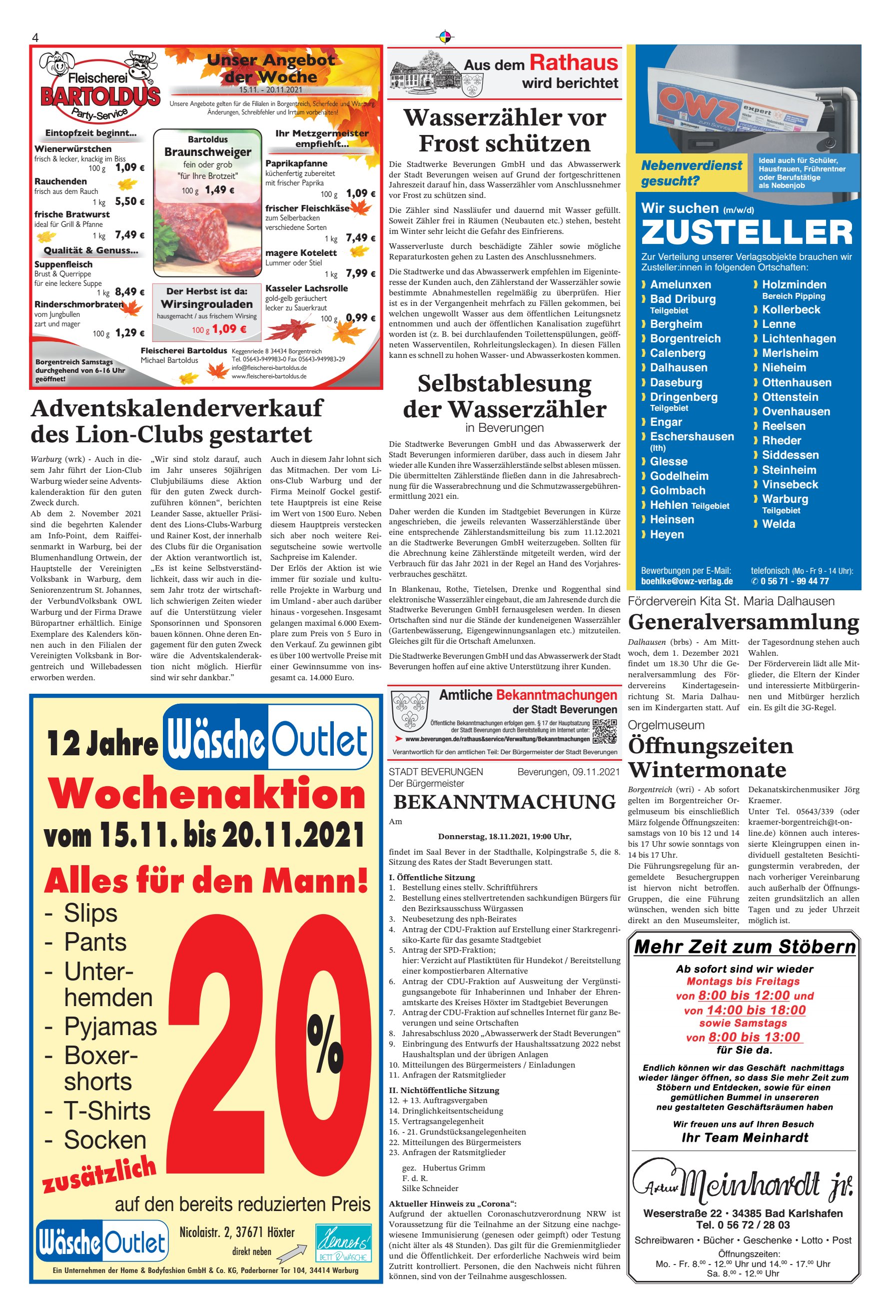 Wochenaktion Alles Mann