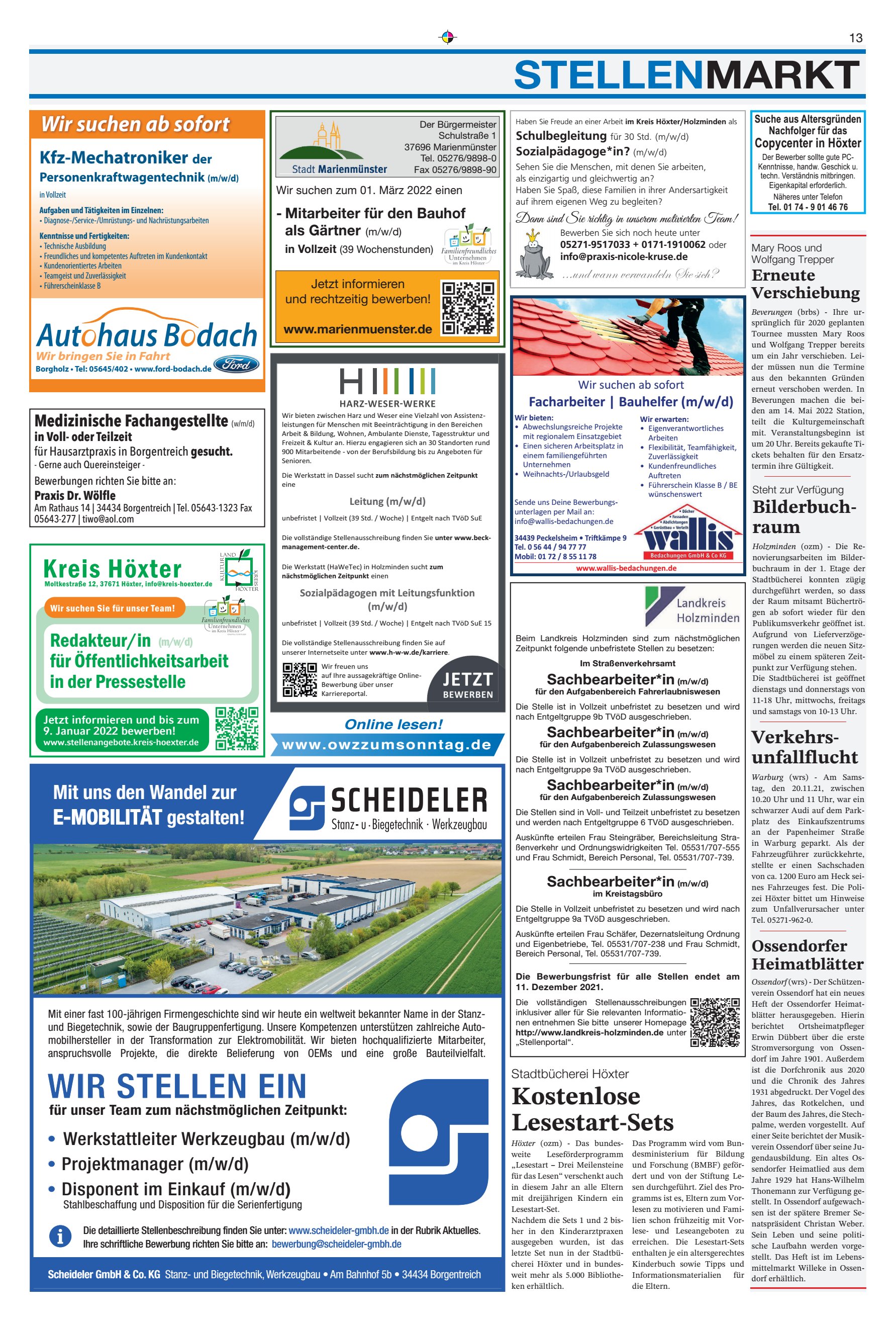 STELLENMARKT Kostenlose Lesestart-Sets