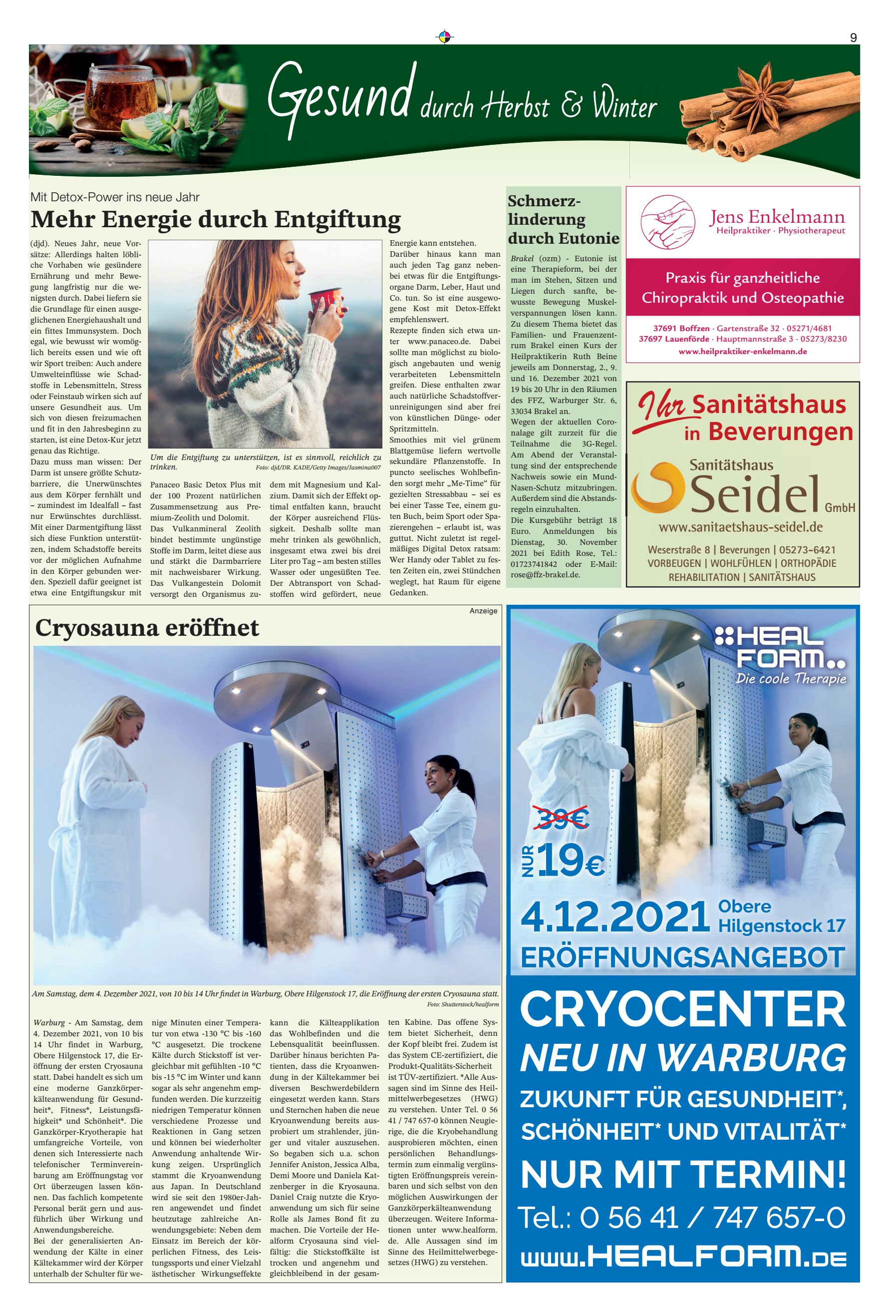 CRYOCENTER TERMIN ERÖFFNUNGSANGEBOT