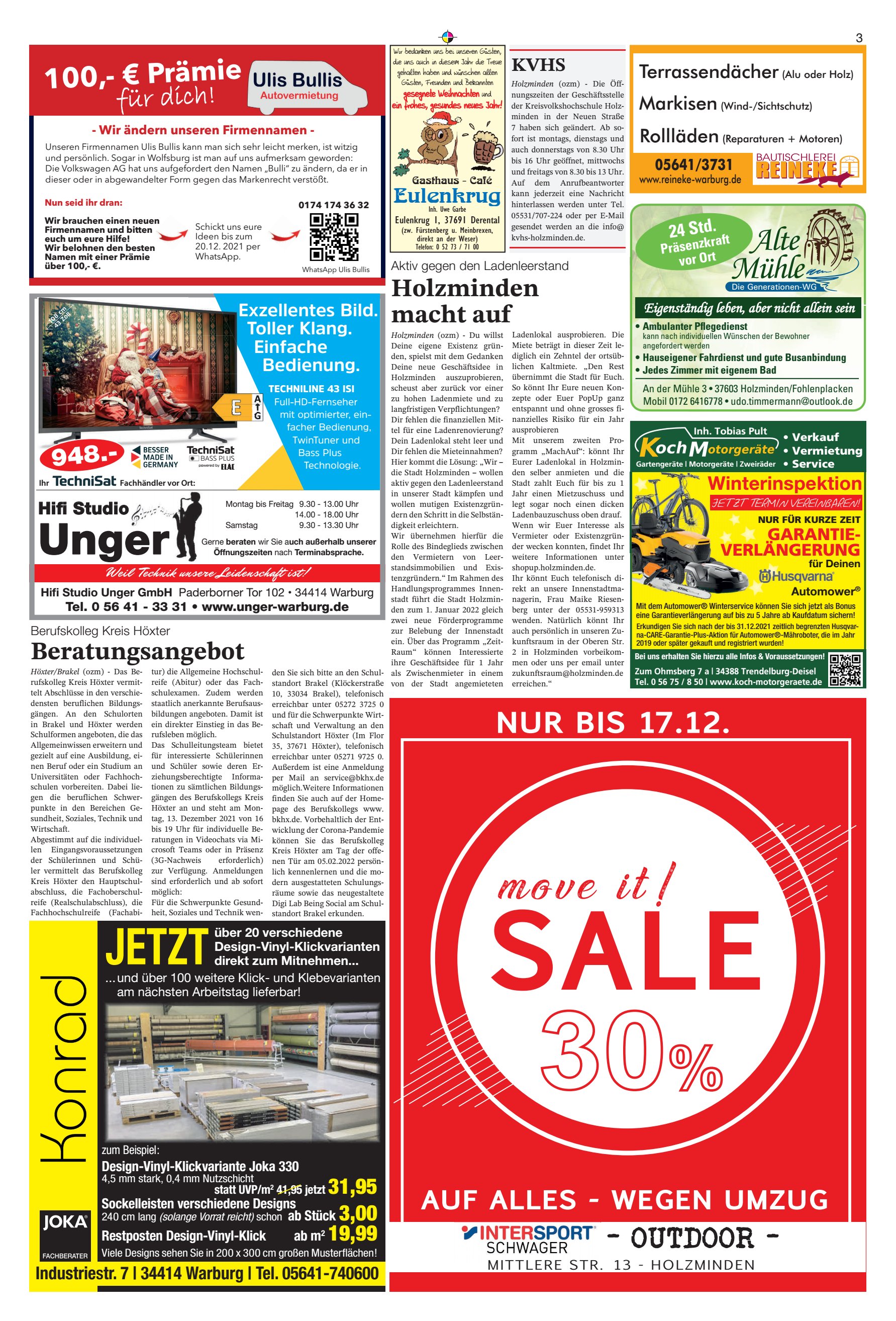 SALE Prämie Holzminden