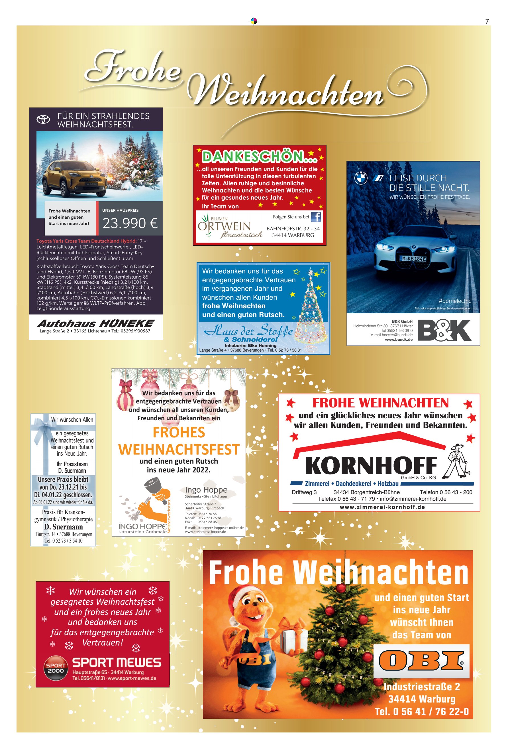 Frohe Weihnachten FROHES