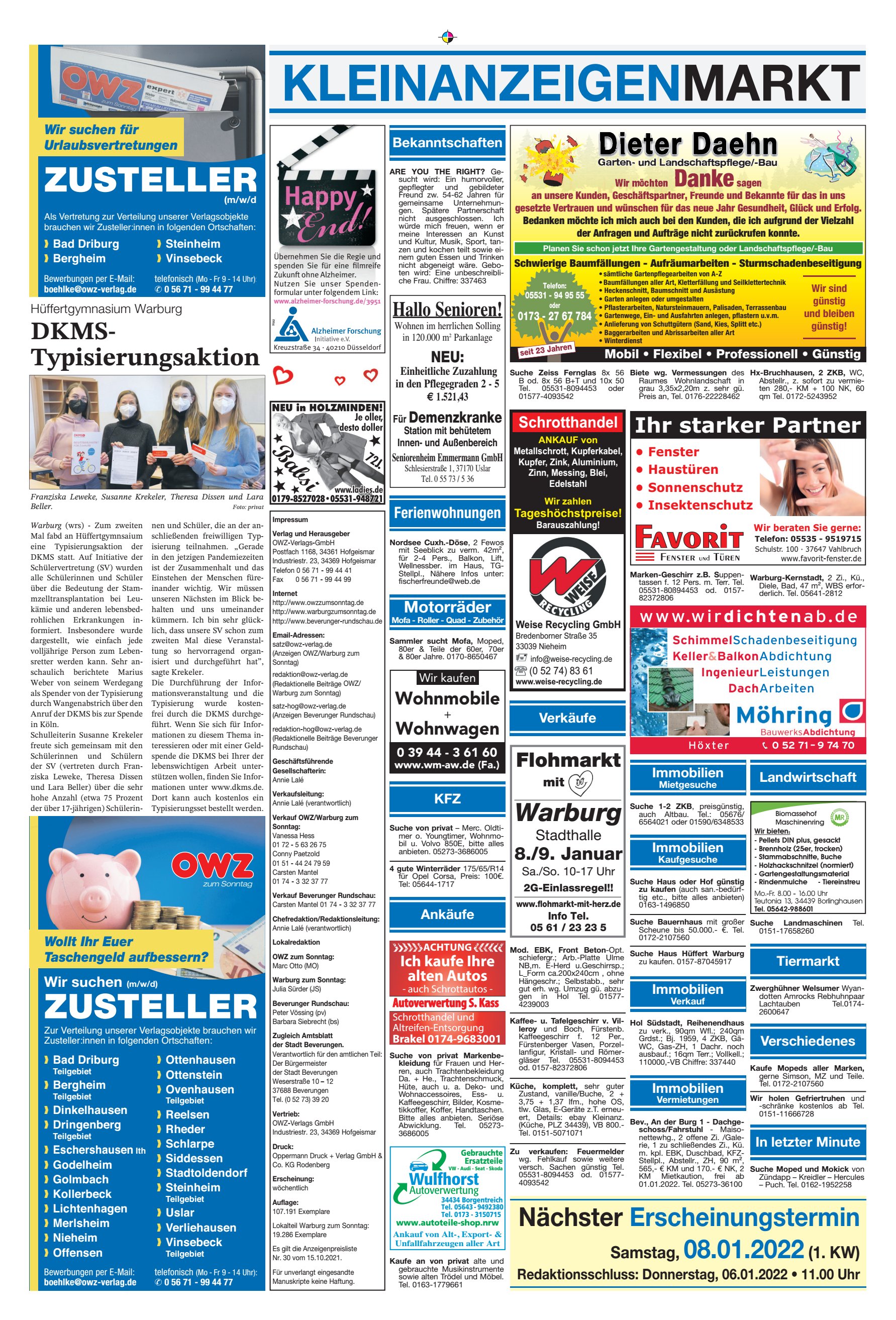 KLEINANZEIGENMARKT DKMS- Typisierungsaktion