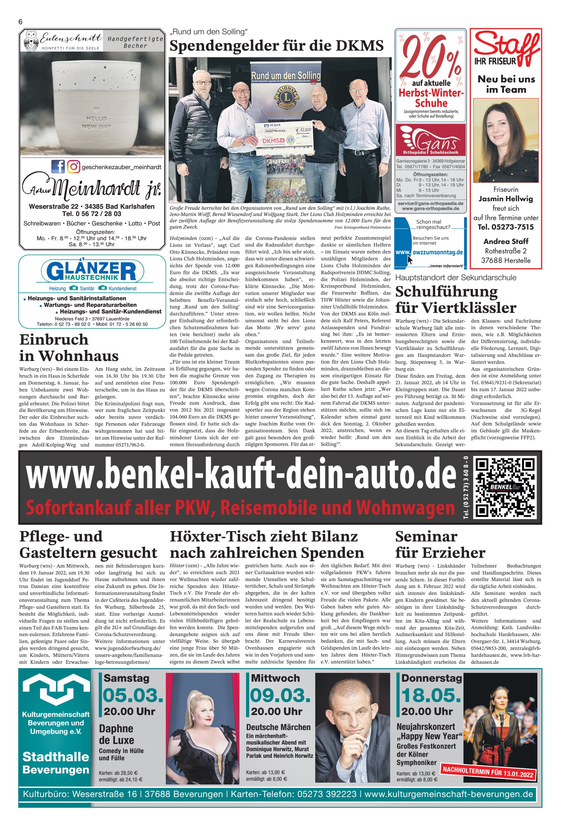 Spendengelder DKMS Schulführung