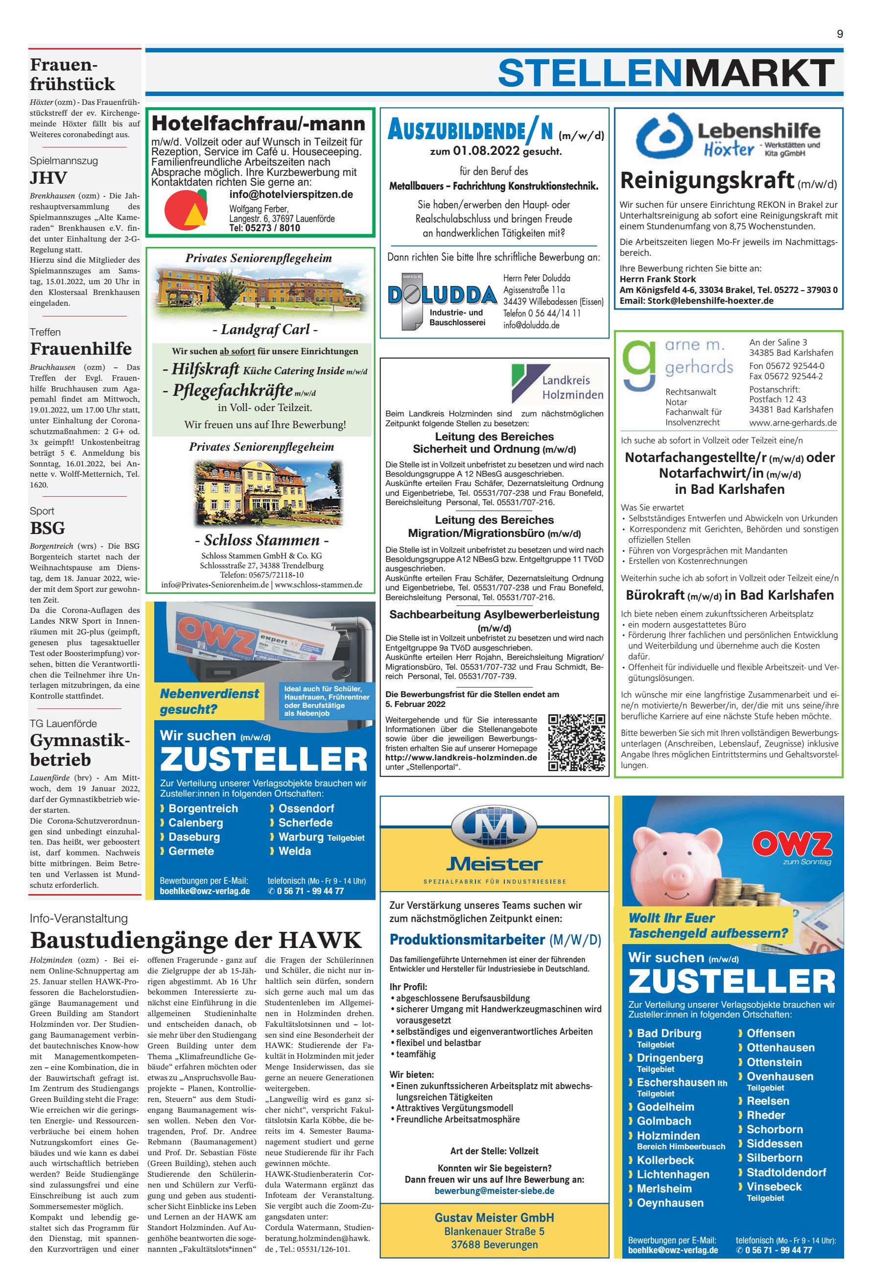 STELLENMARKT Baustudiengänge HAWK