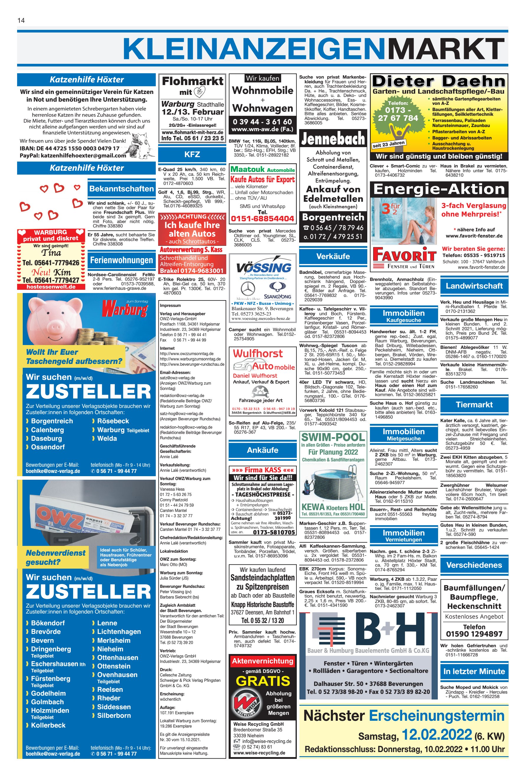 KLEINANZEIGENMARKT Energie-Aktion Nächster