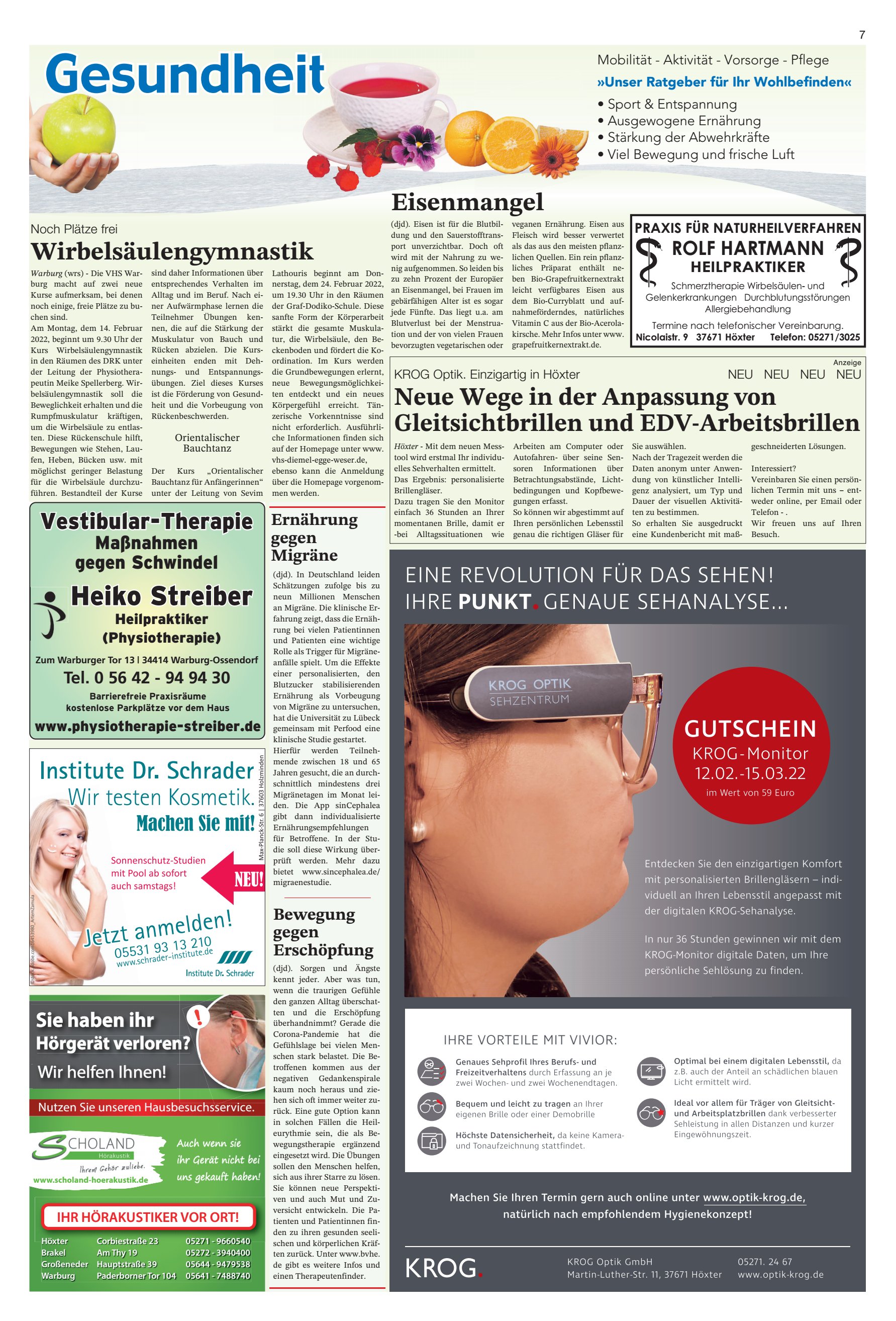 Wirbelsäulengymnastik Eisenmangel Neue