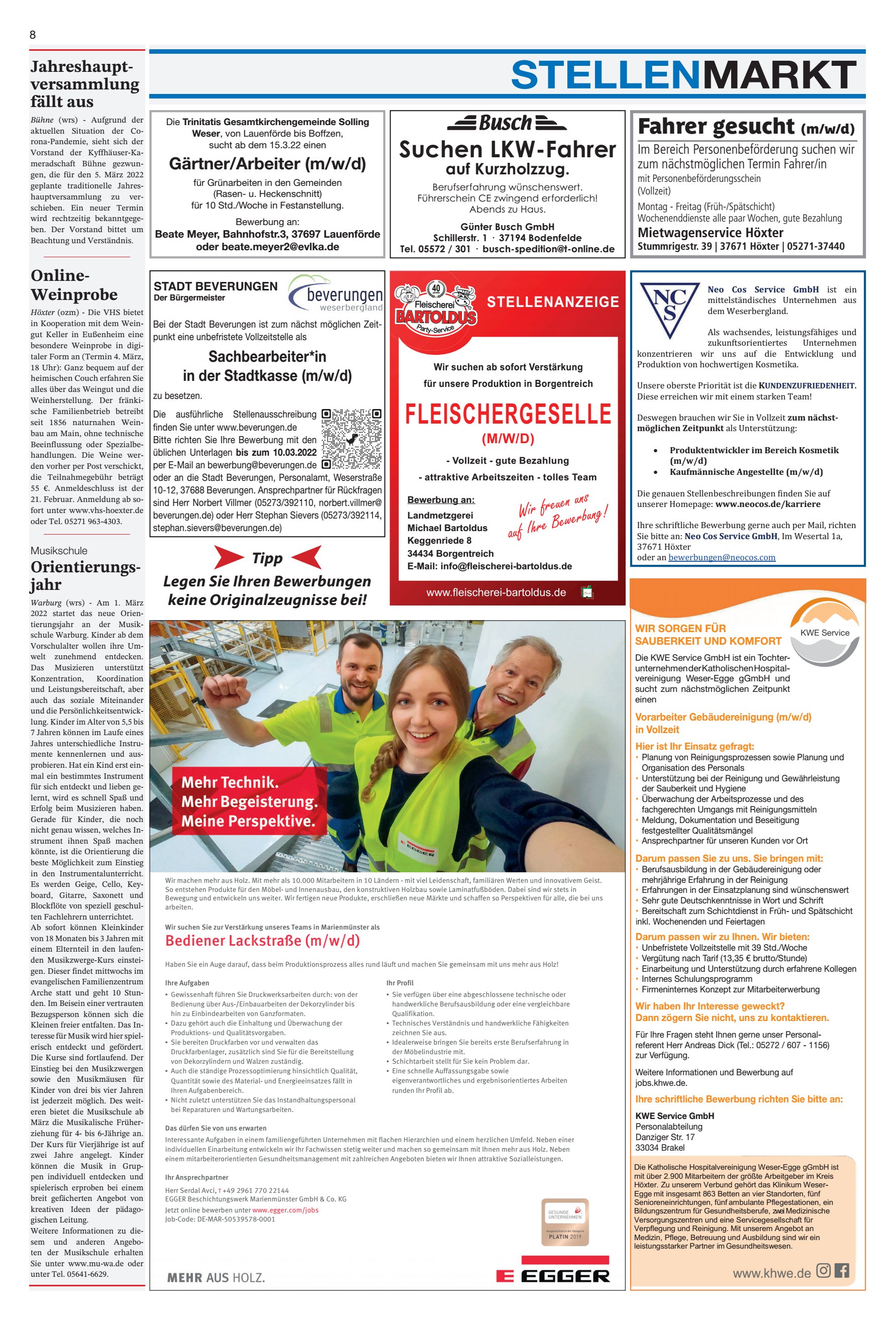 STELLENMARKT Suchen LKW-Fahrer