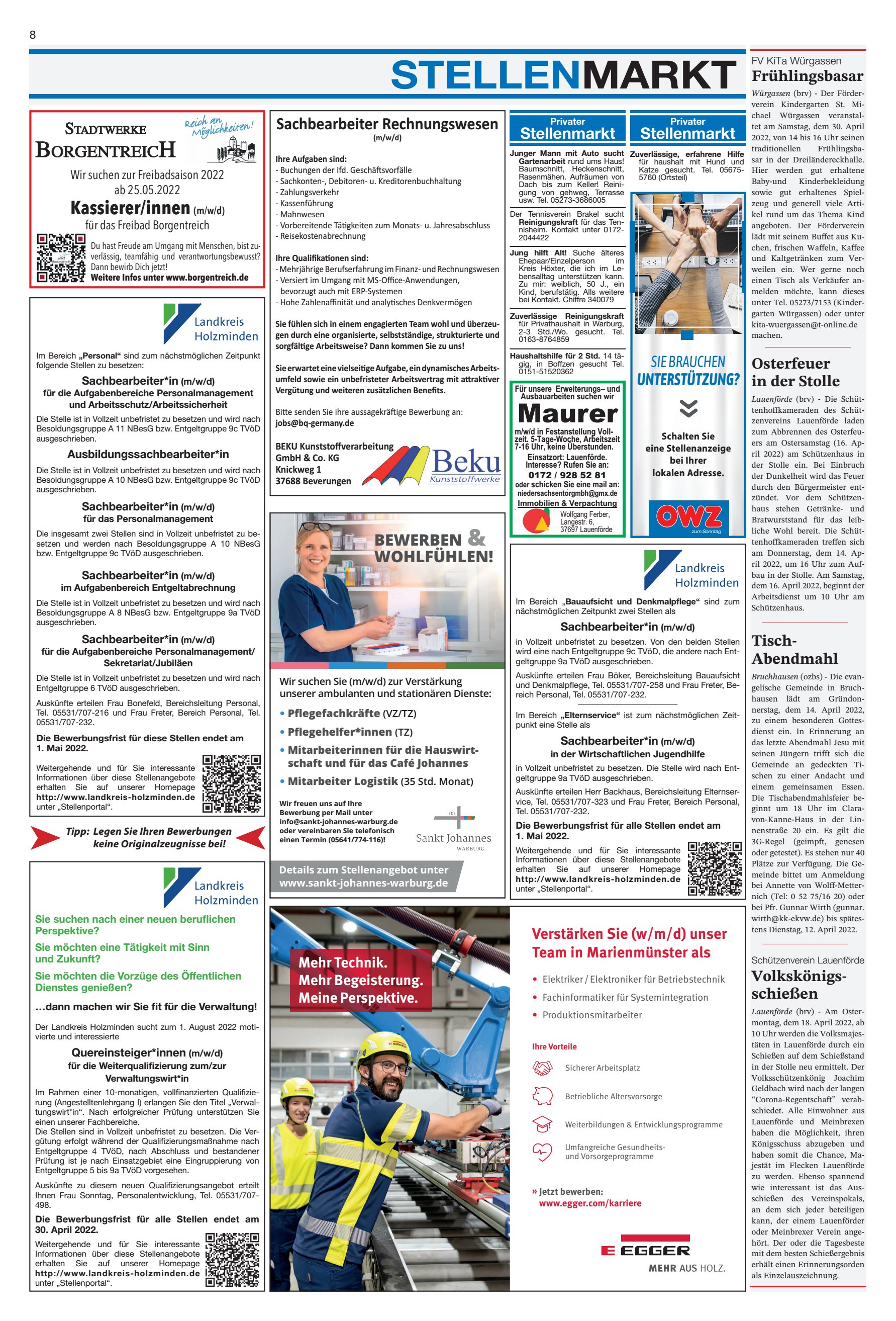 STELLENMARKT Kassiererinnen BEWERBEN