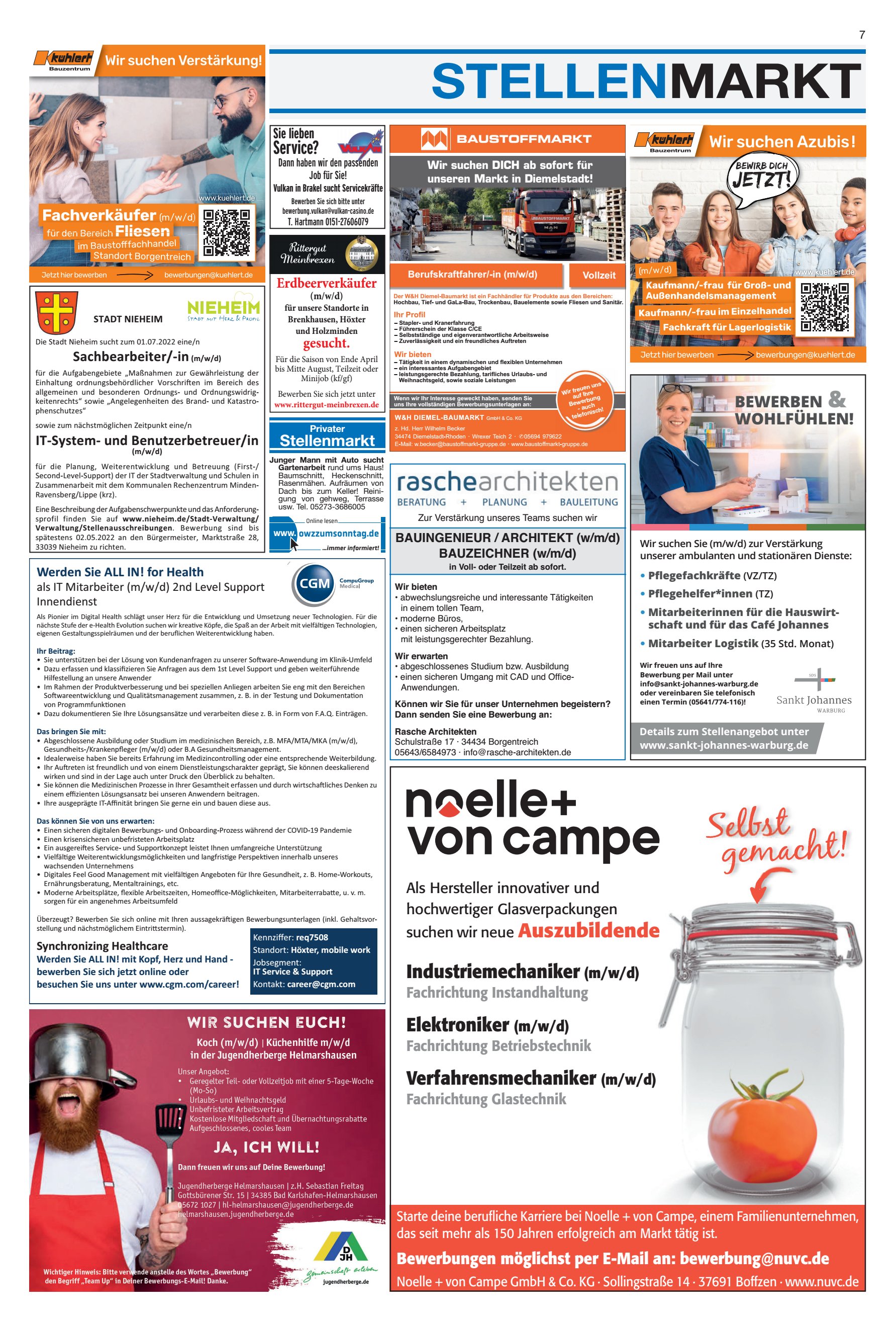 STELLENMARKT BEWERBEN Werden