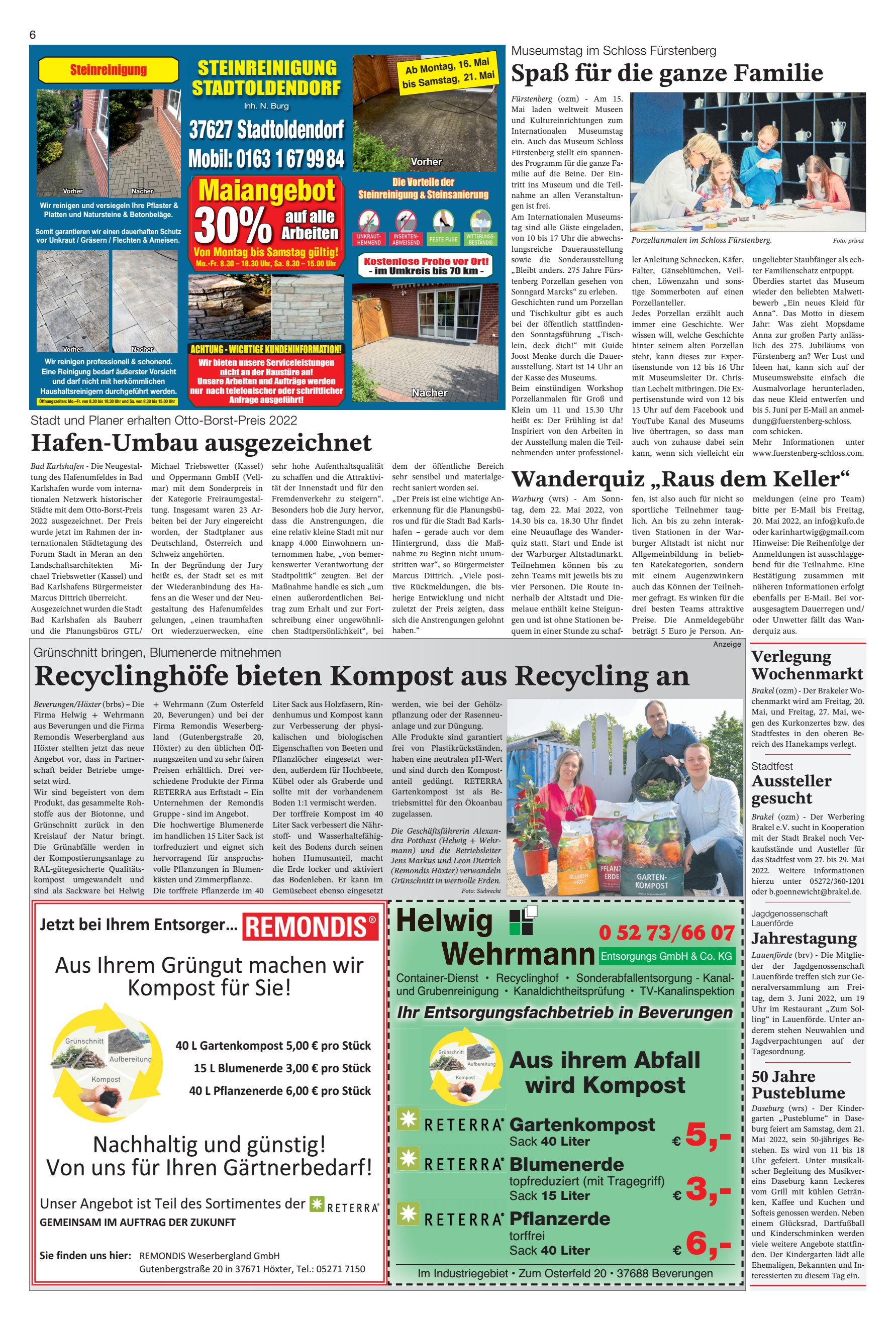 Recyclinghöfe bieten Kompost