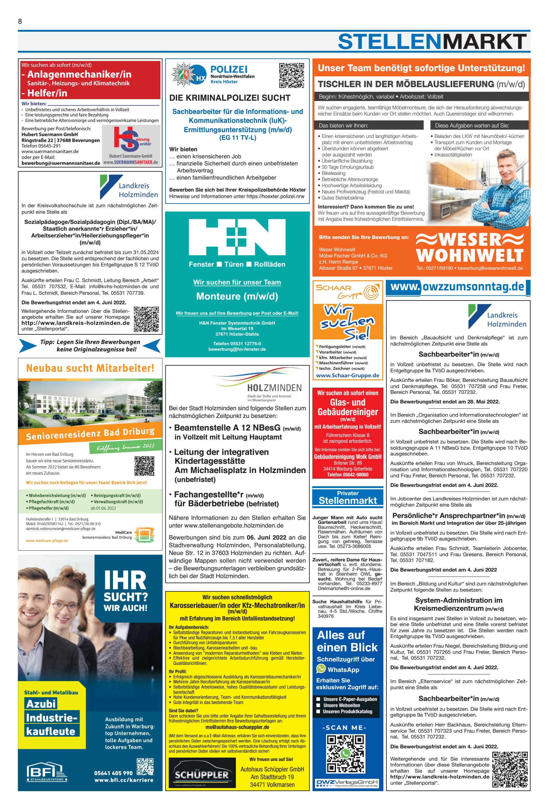 STELLENMARKT suchen Alles