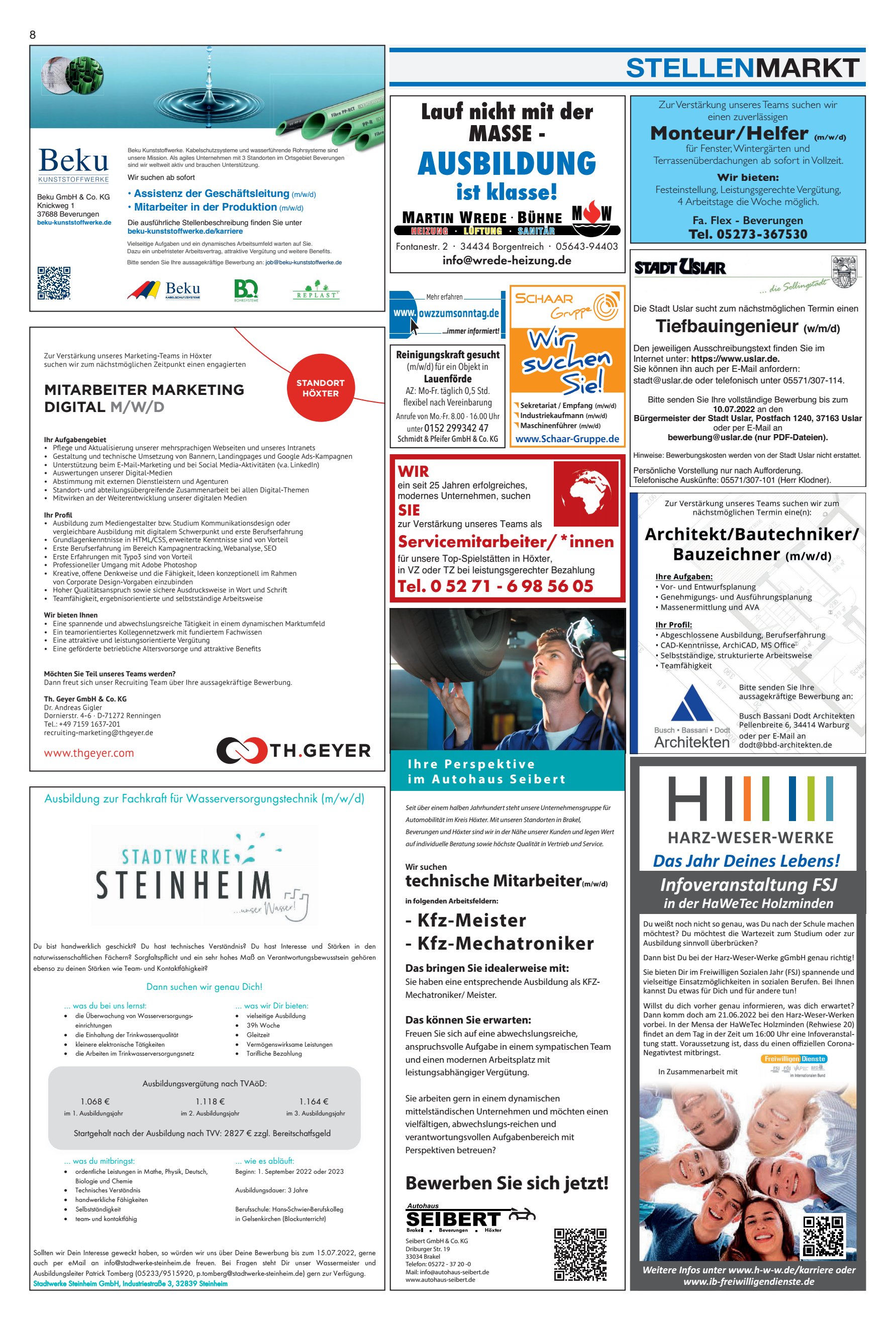 AUSBILDUNG STELLENMARKT Lauf