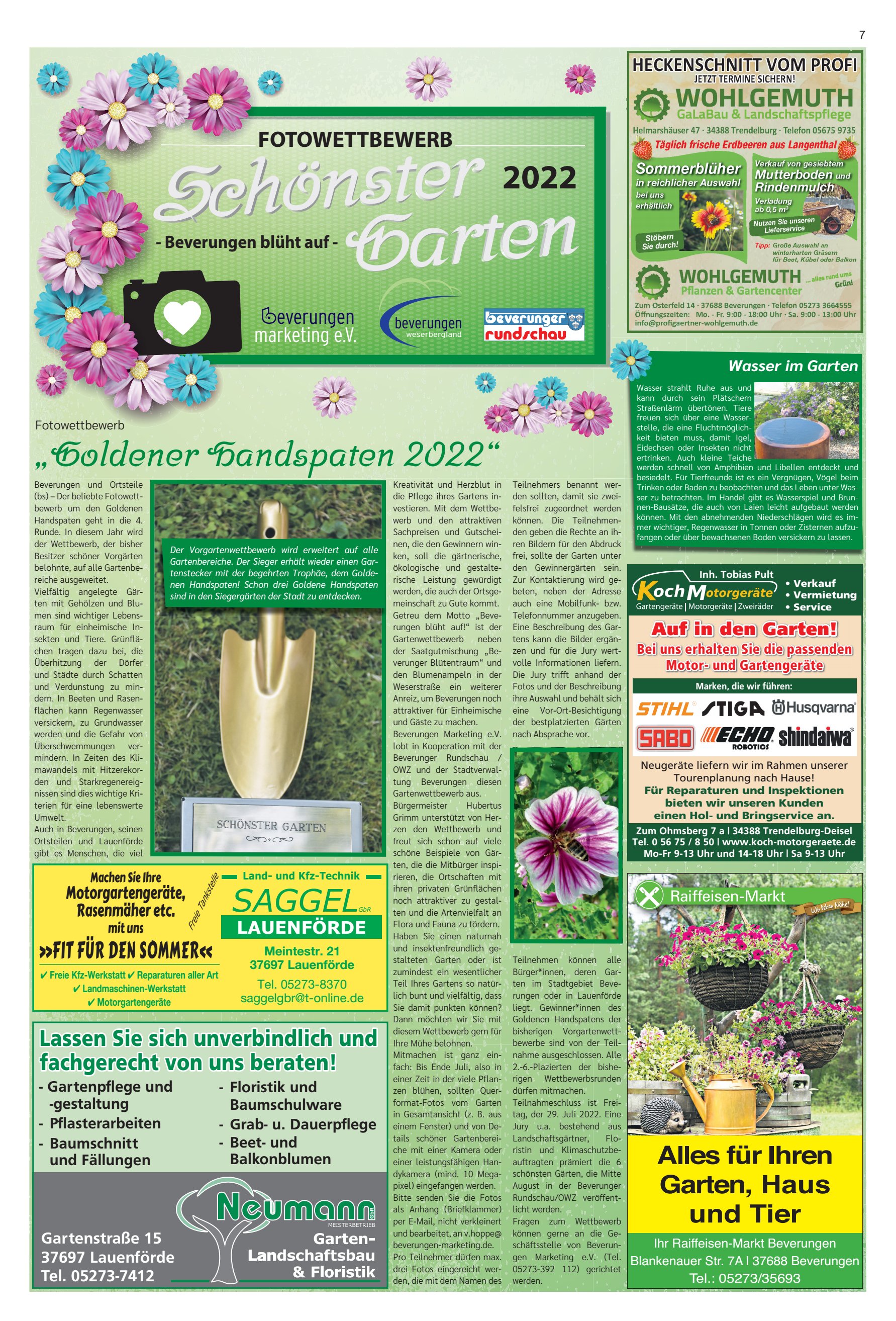 Goldener Handspaten Alles